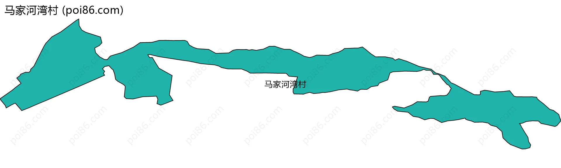 马家河湾村边界地图