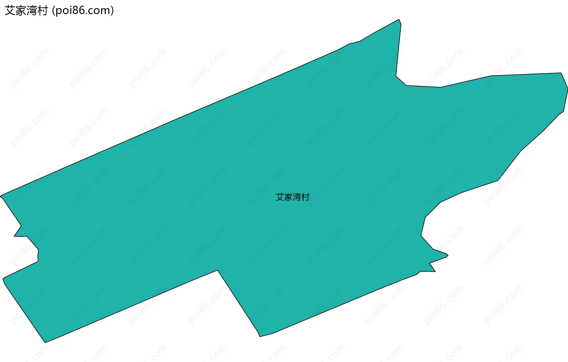艾家湾村边界地图