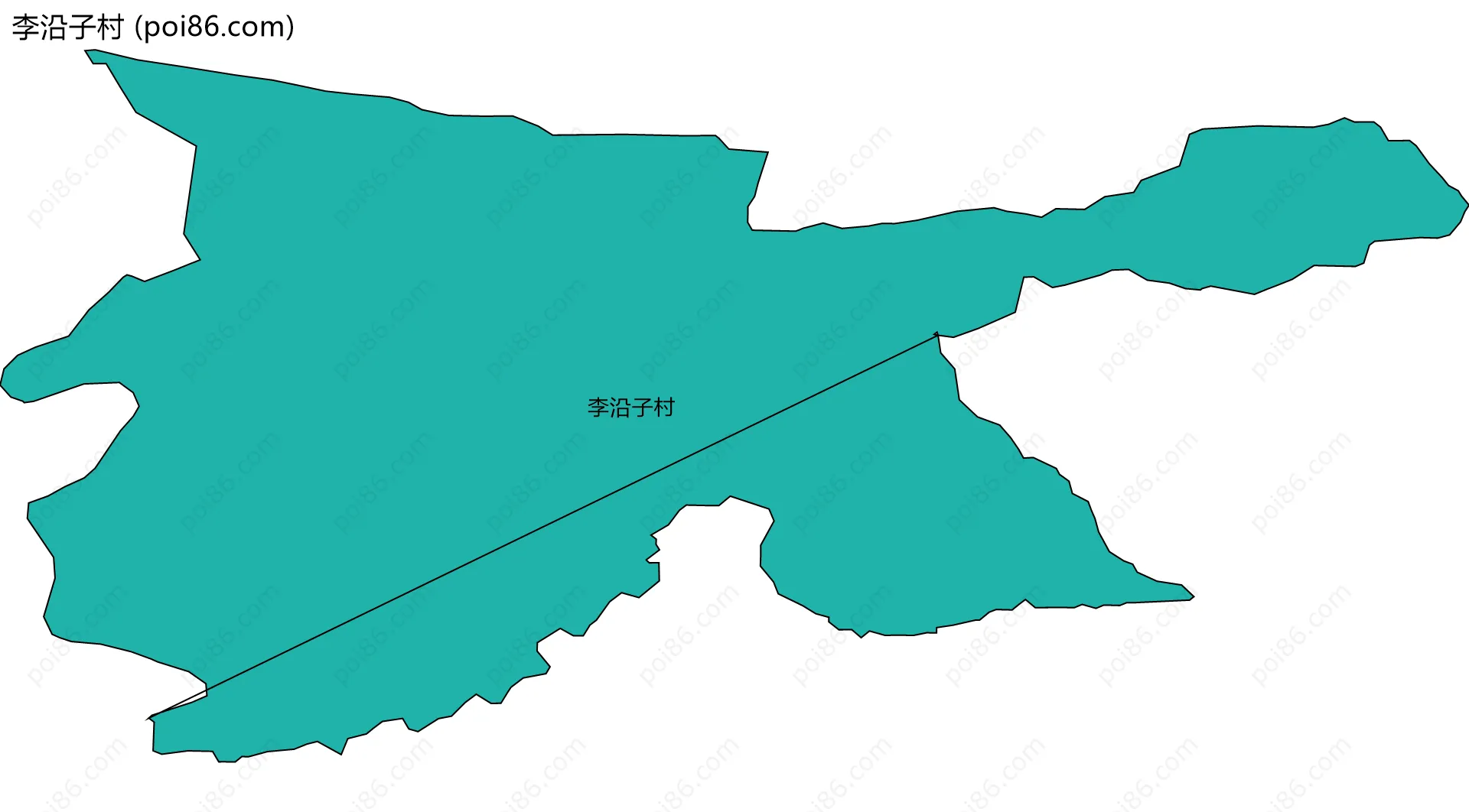 李沿子村边界地图