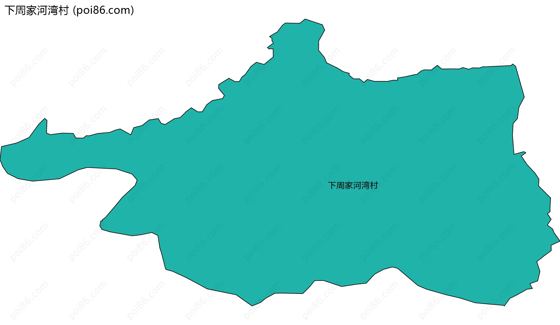 下周家河湾村边界地图