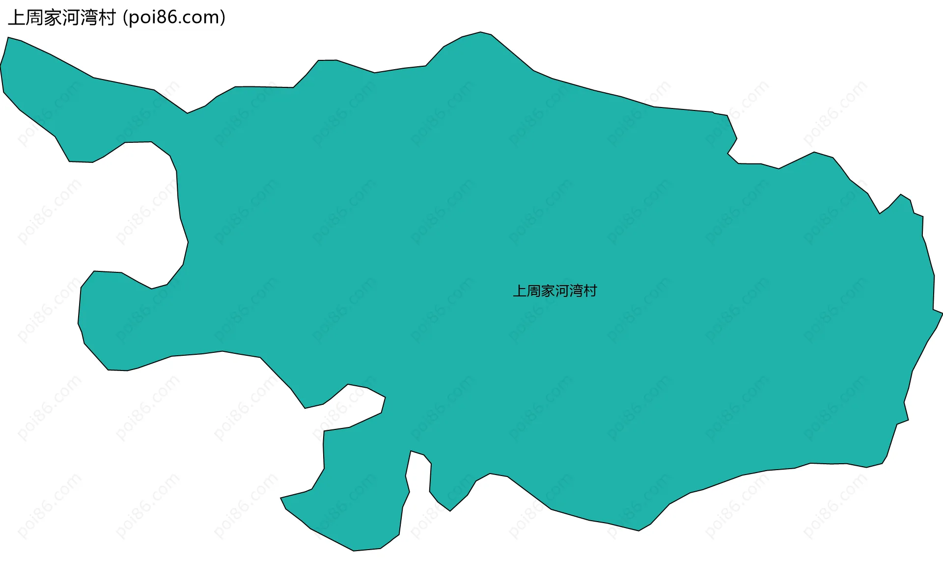 上周家河湾村边界地图