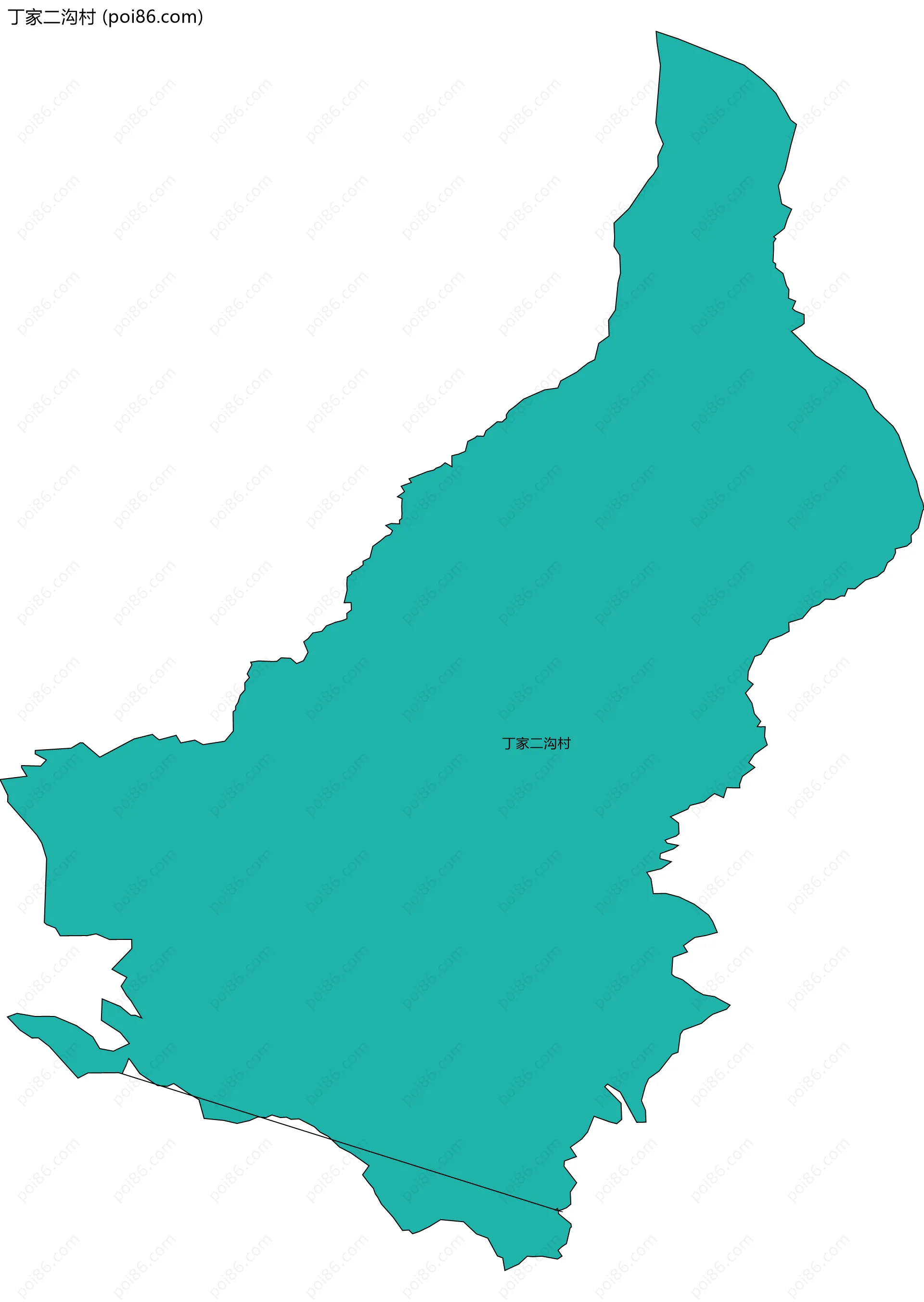 丁家二沟村边界地图