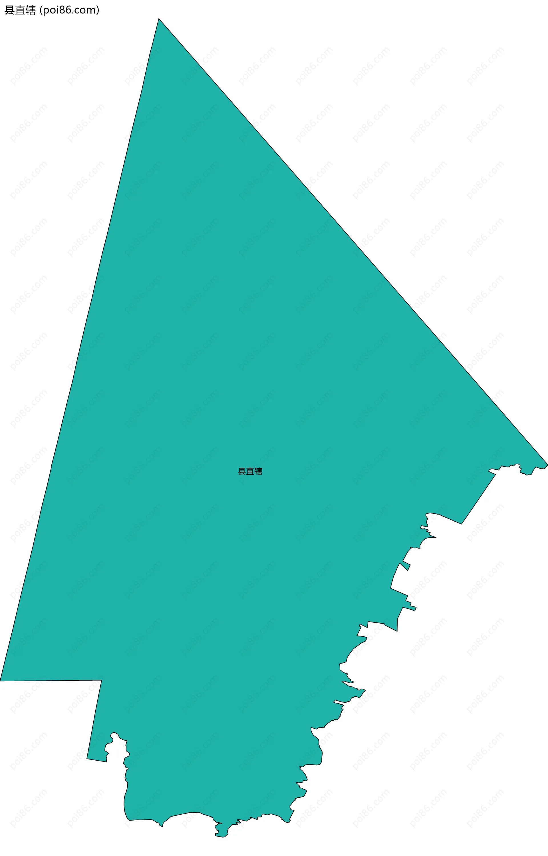 县直辖边界地图