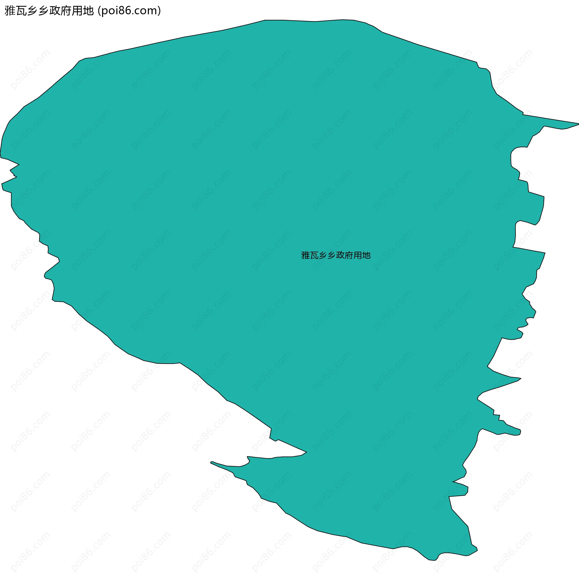 雅瓦乡乡政府用地边界地图