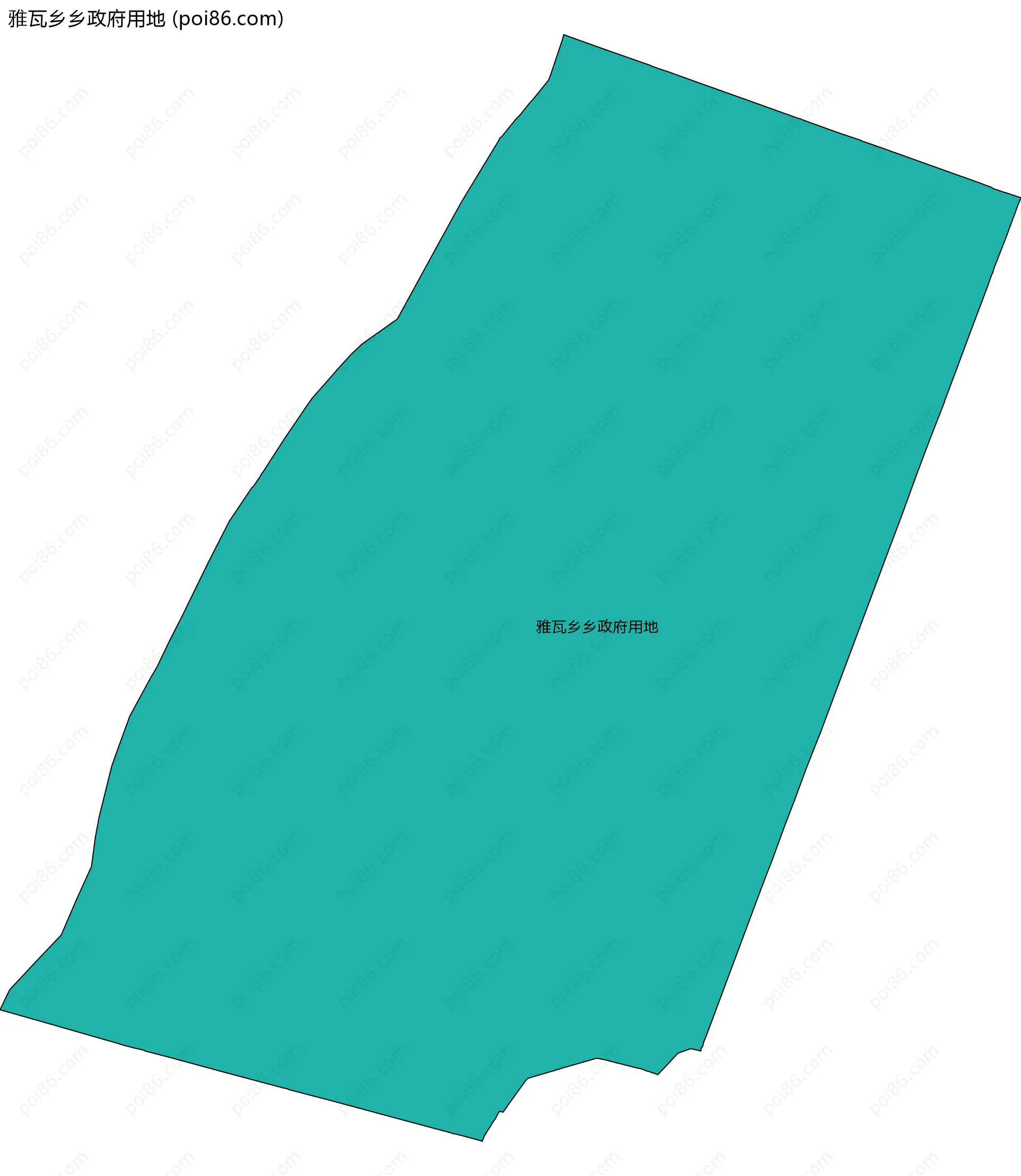 雅瓦乡乡政府用地边界地图