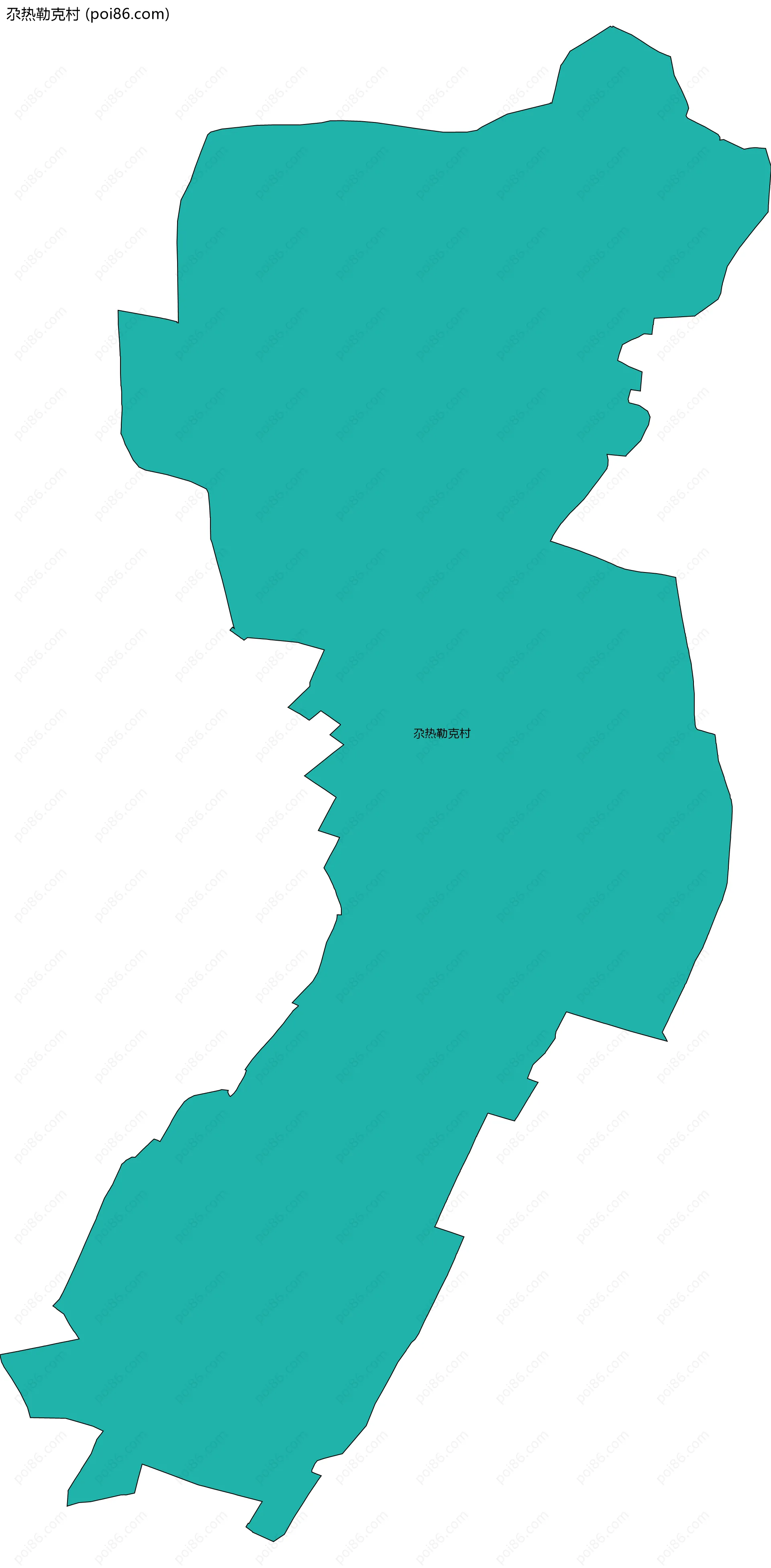 尕热勒克村边界地图