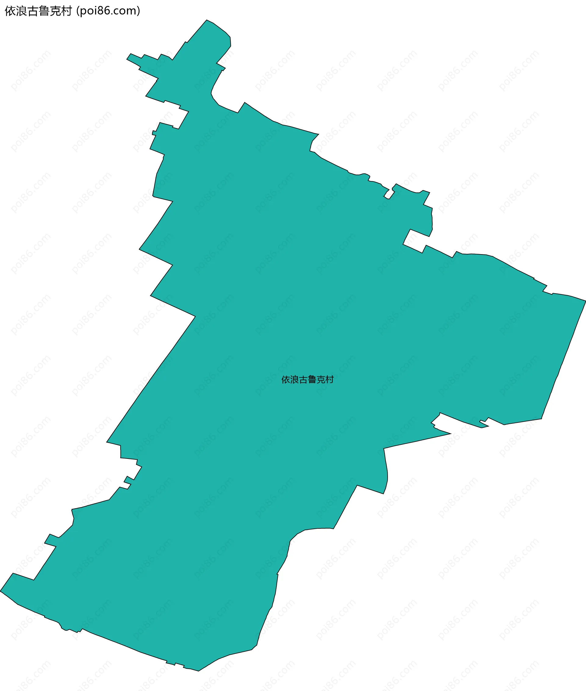 依浪古鲁克村边界地图