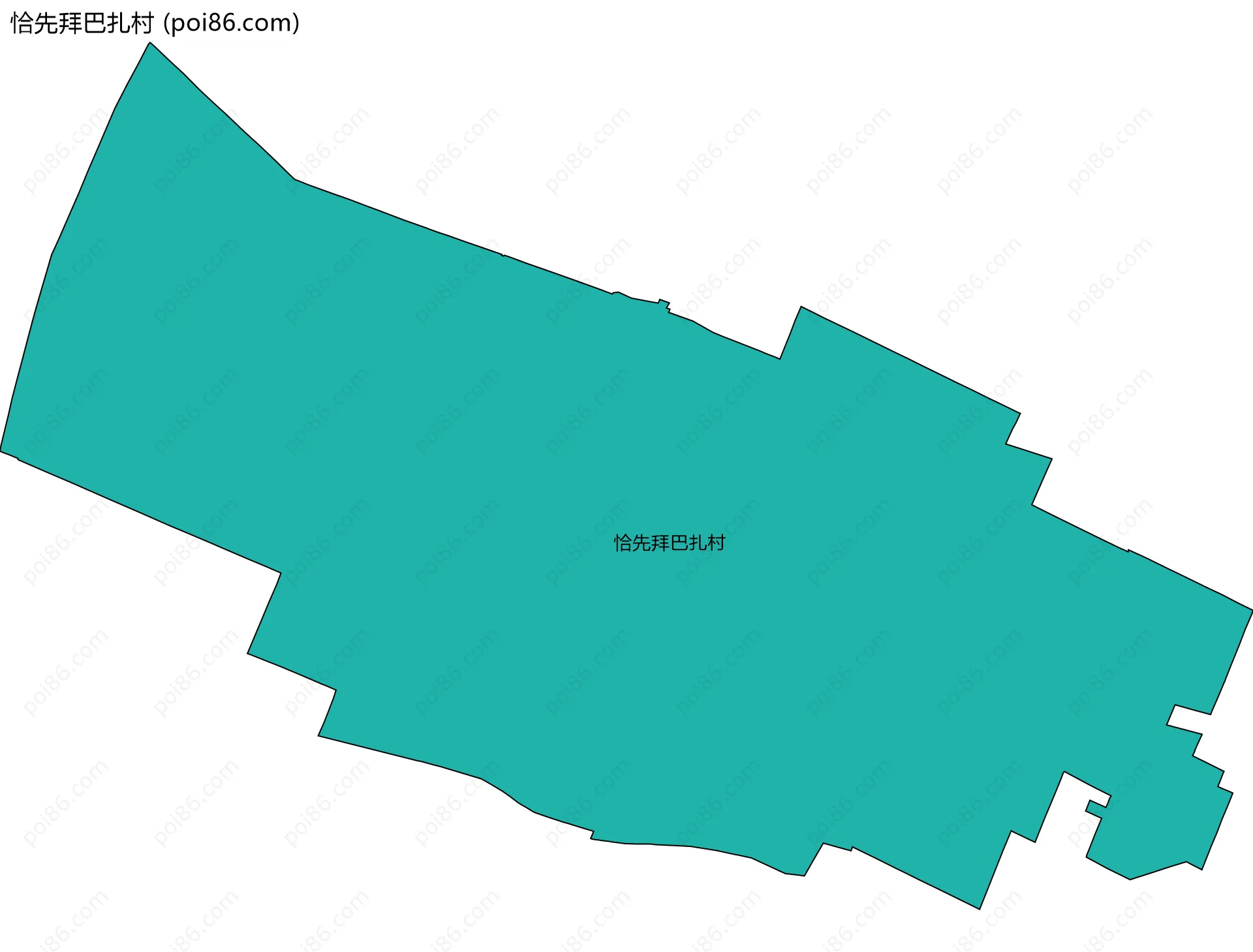 恰先拜巴扎村边界地图