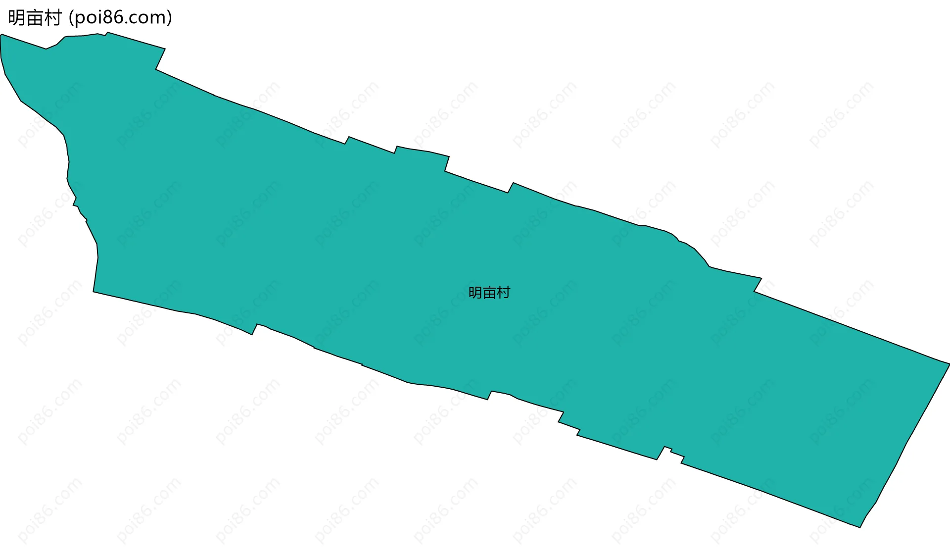 明亩村边界地图