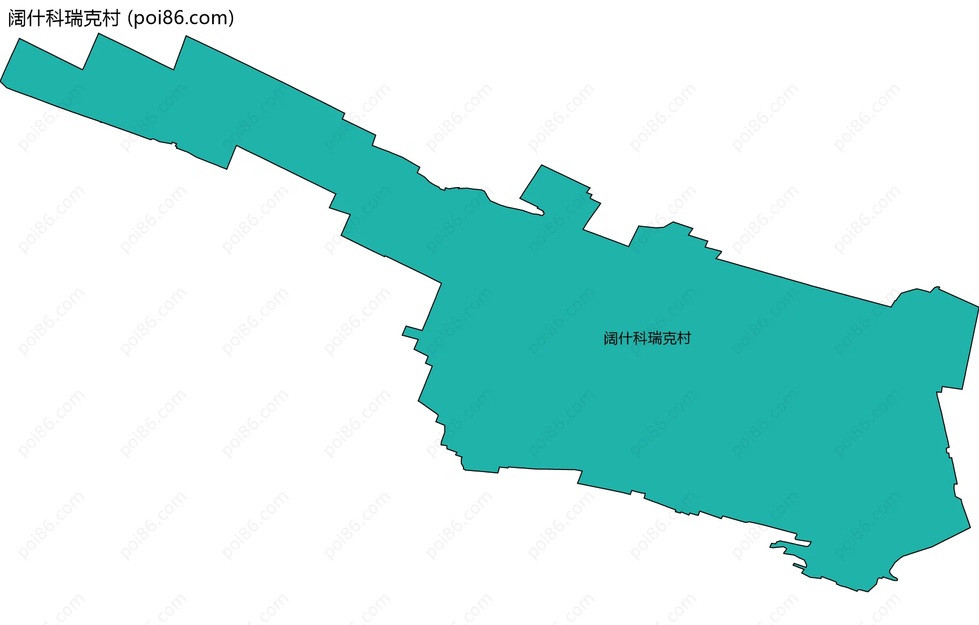 阔什科瑞克村边界地图