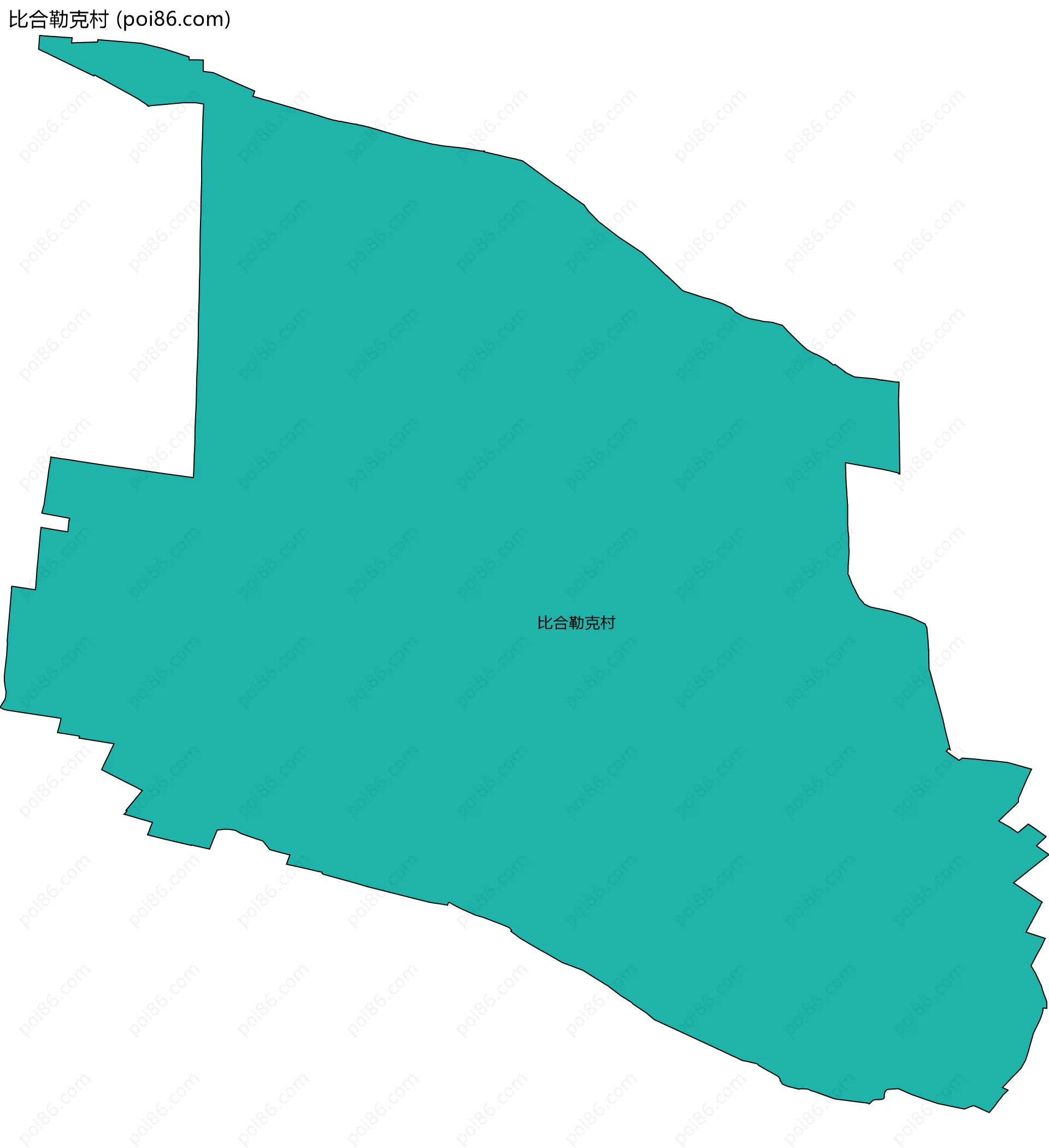 比合勒克村边界地图