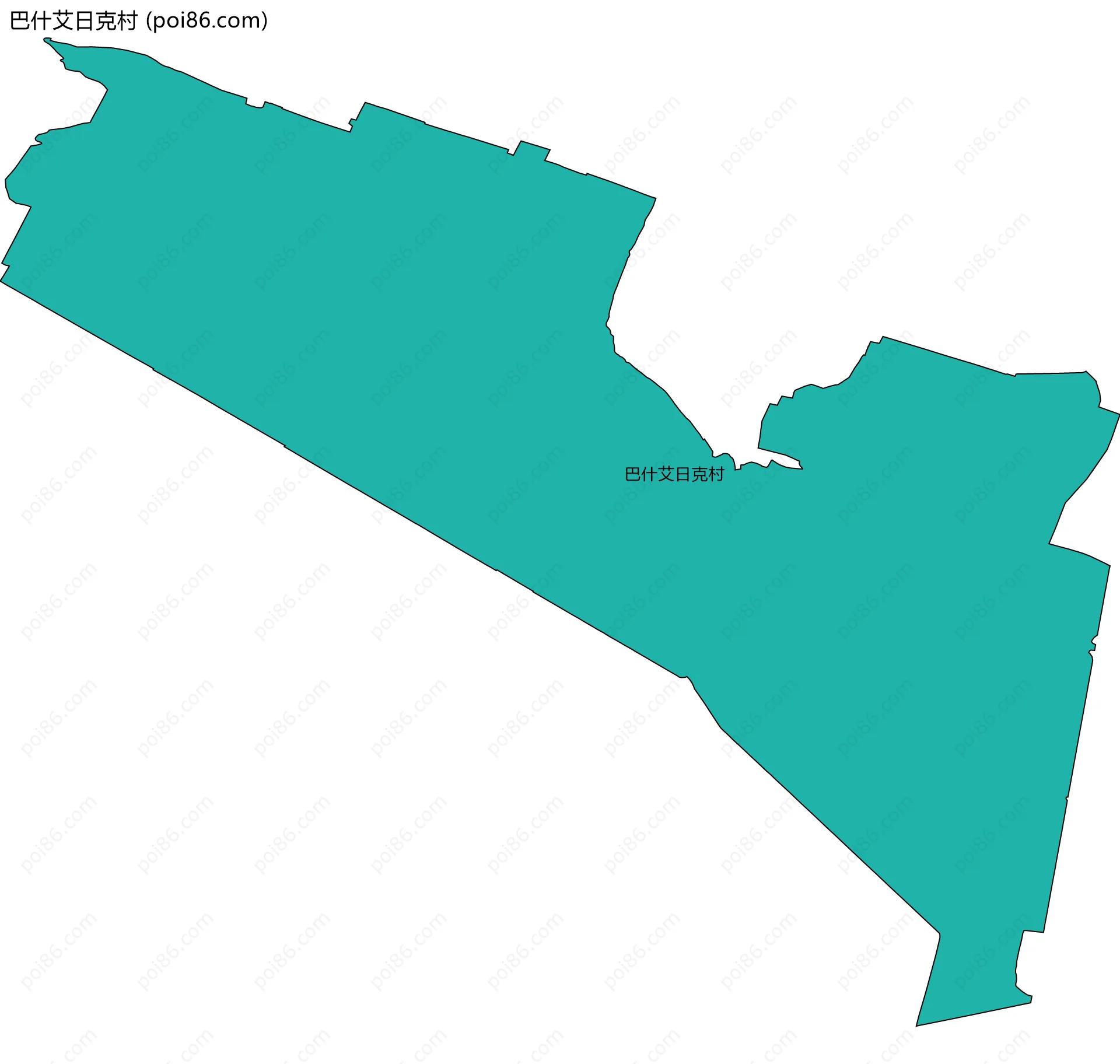 巴什艾日克村边界地图