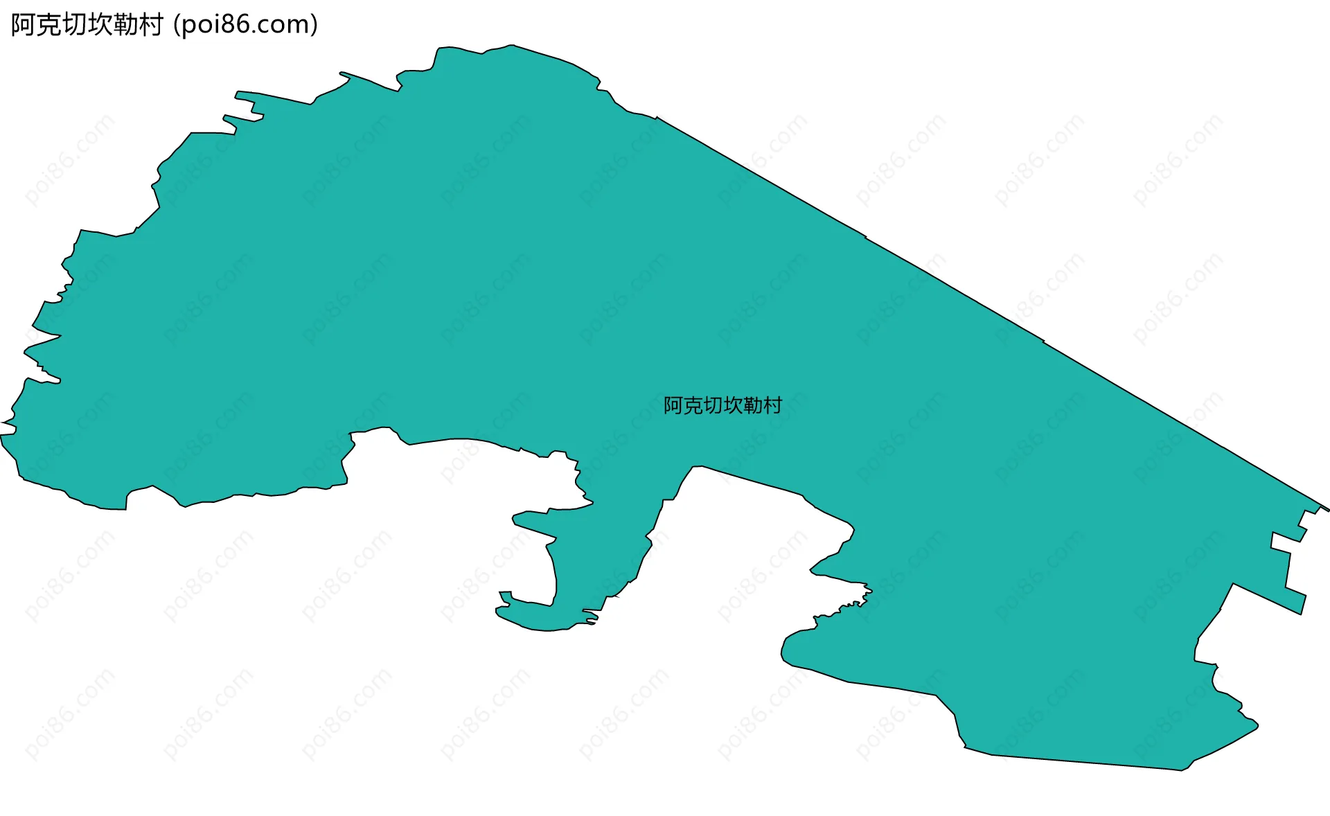 阿克切坎勒村边界地图