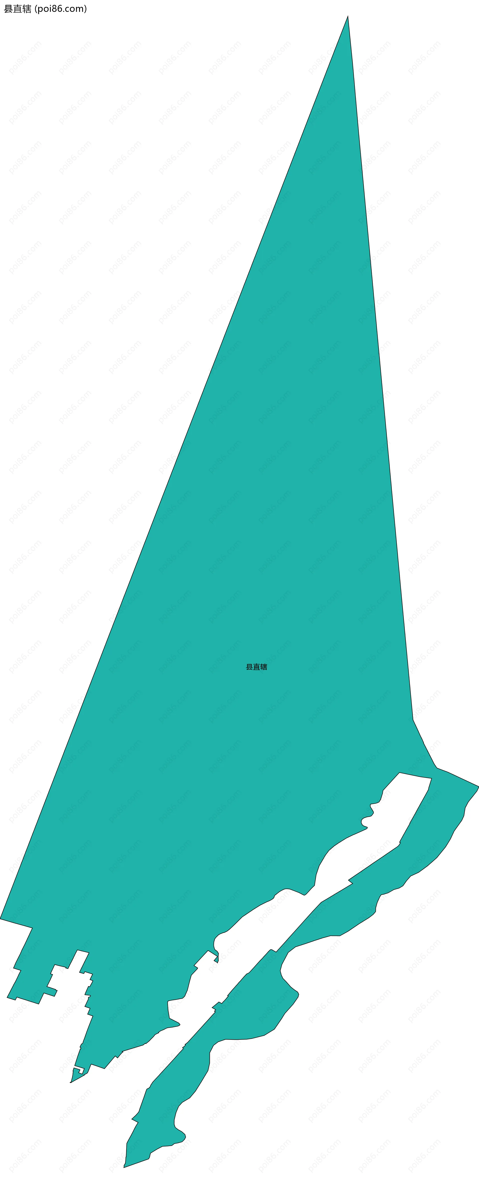 县直辖边界地图