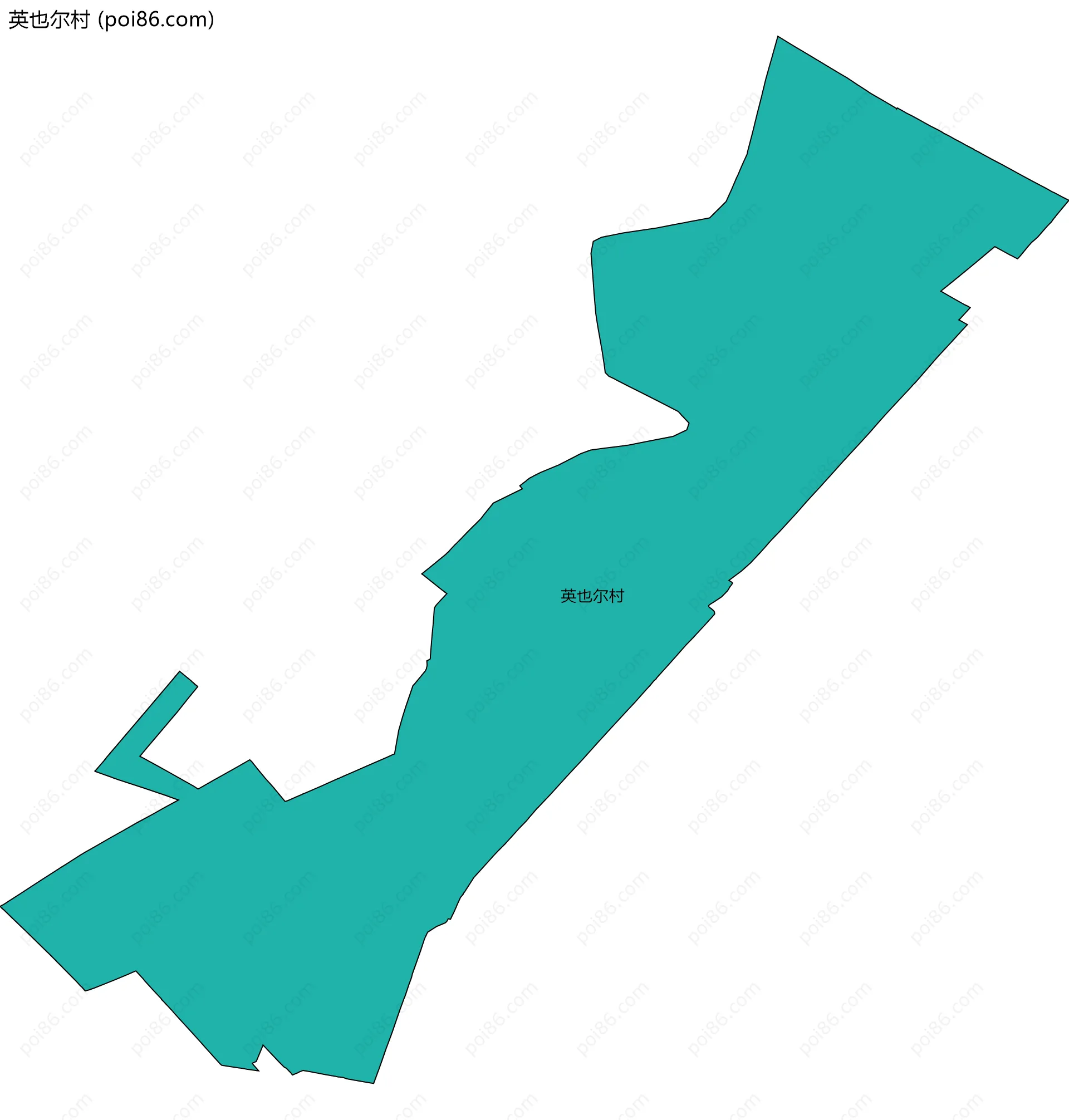 英也尔村边界地图