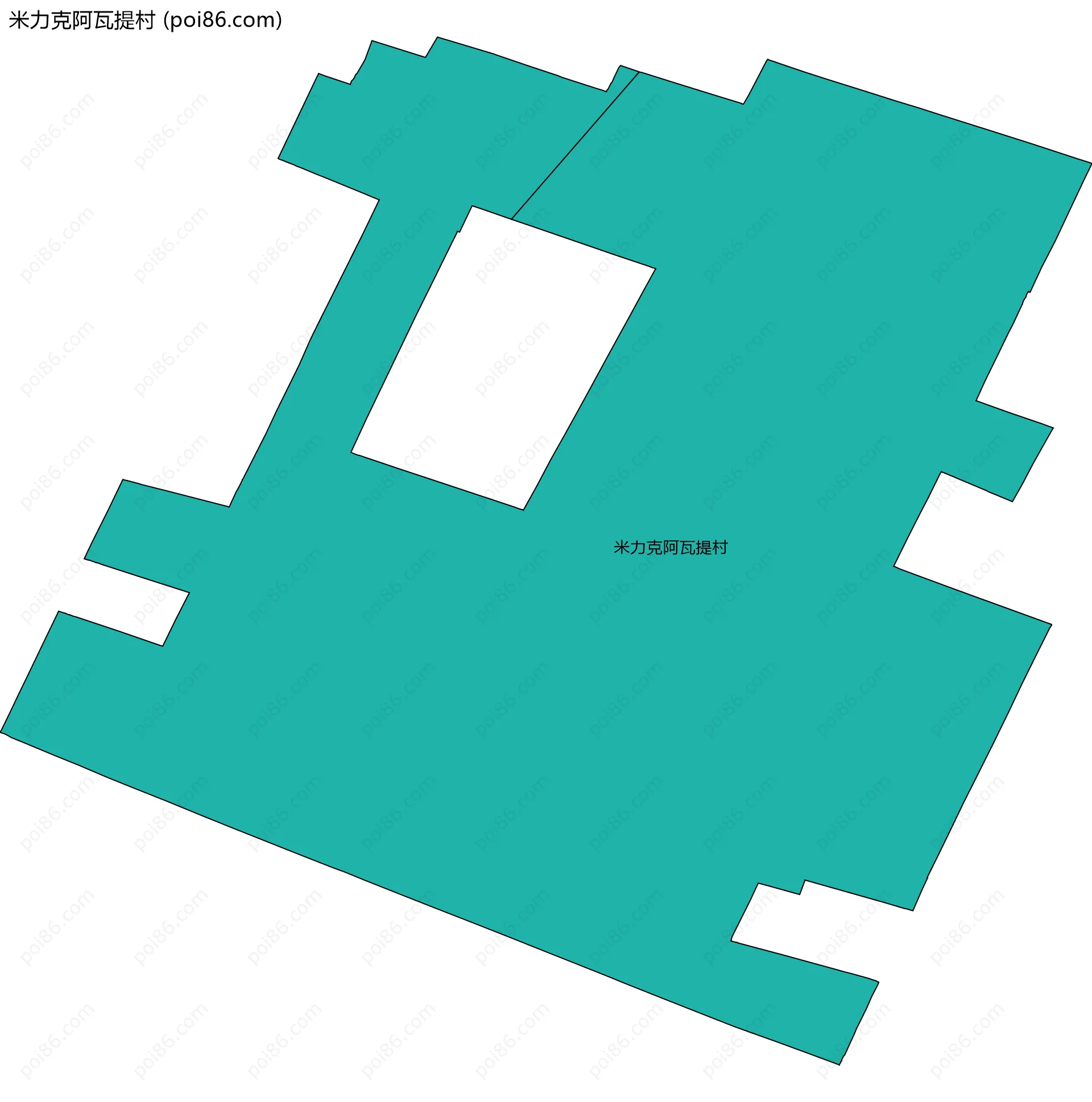 米力克阿瓦提村边界地图