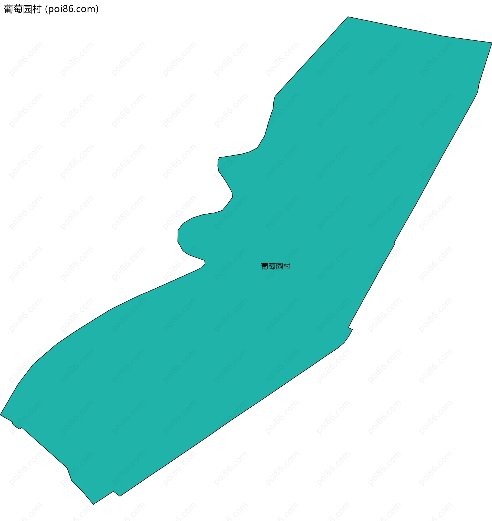 葡萄园村边界地图