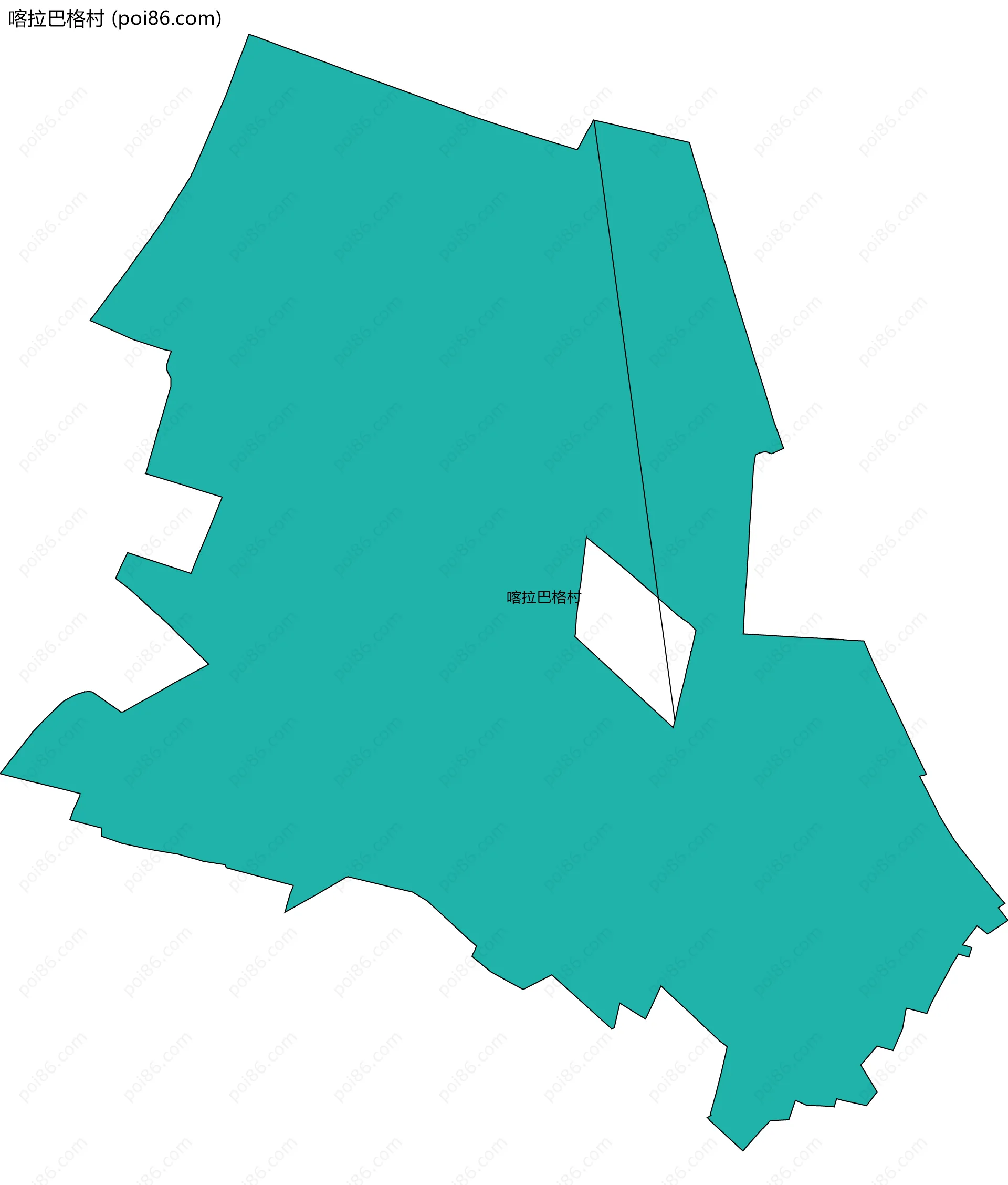 喀拉巴格村边界地图