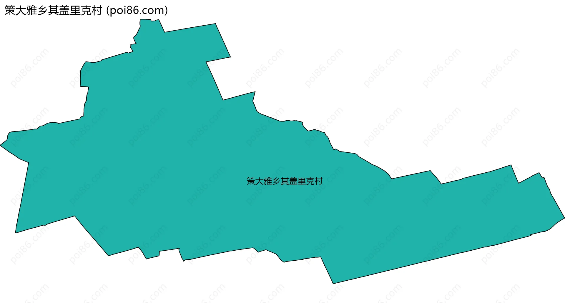 策大雅乡其盖里克村边界地图