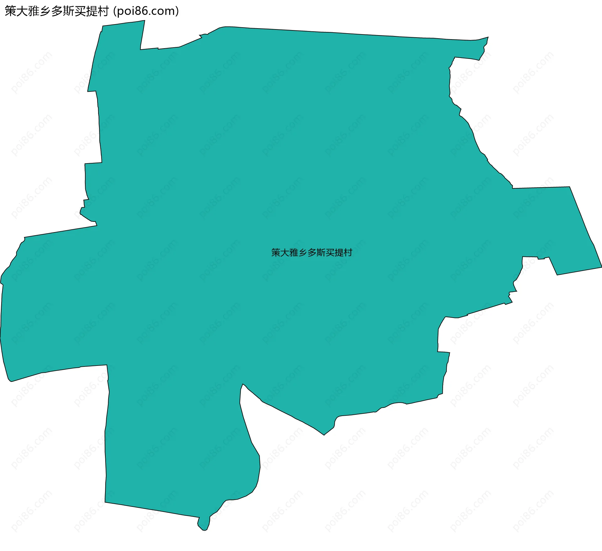 策大雅乡多斯买提村边界地图