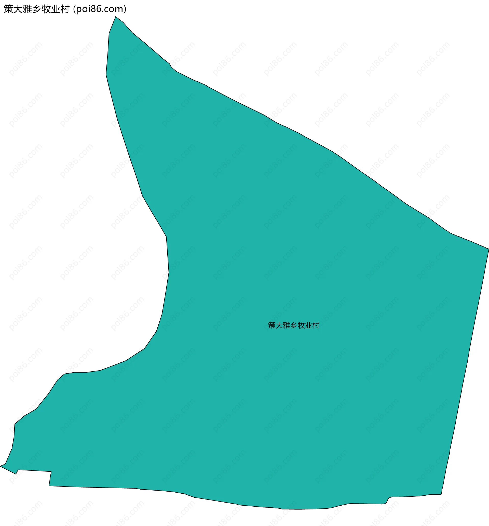 策大雅乡牧业村边界地图