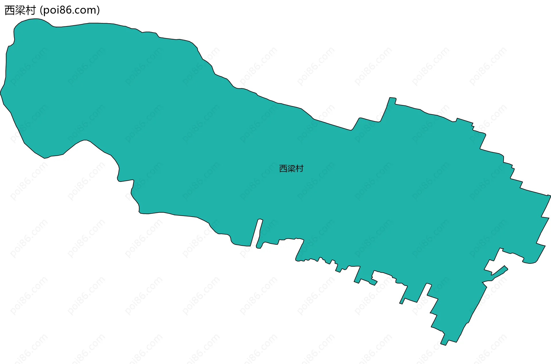 西梁村边界地图