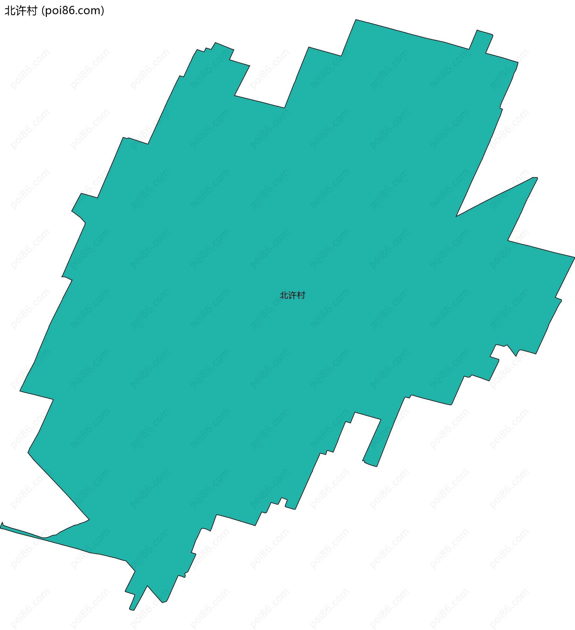 北许村边界地图