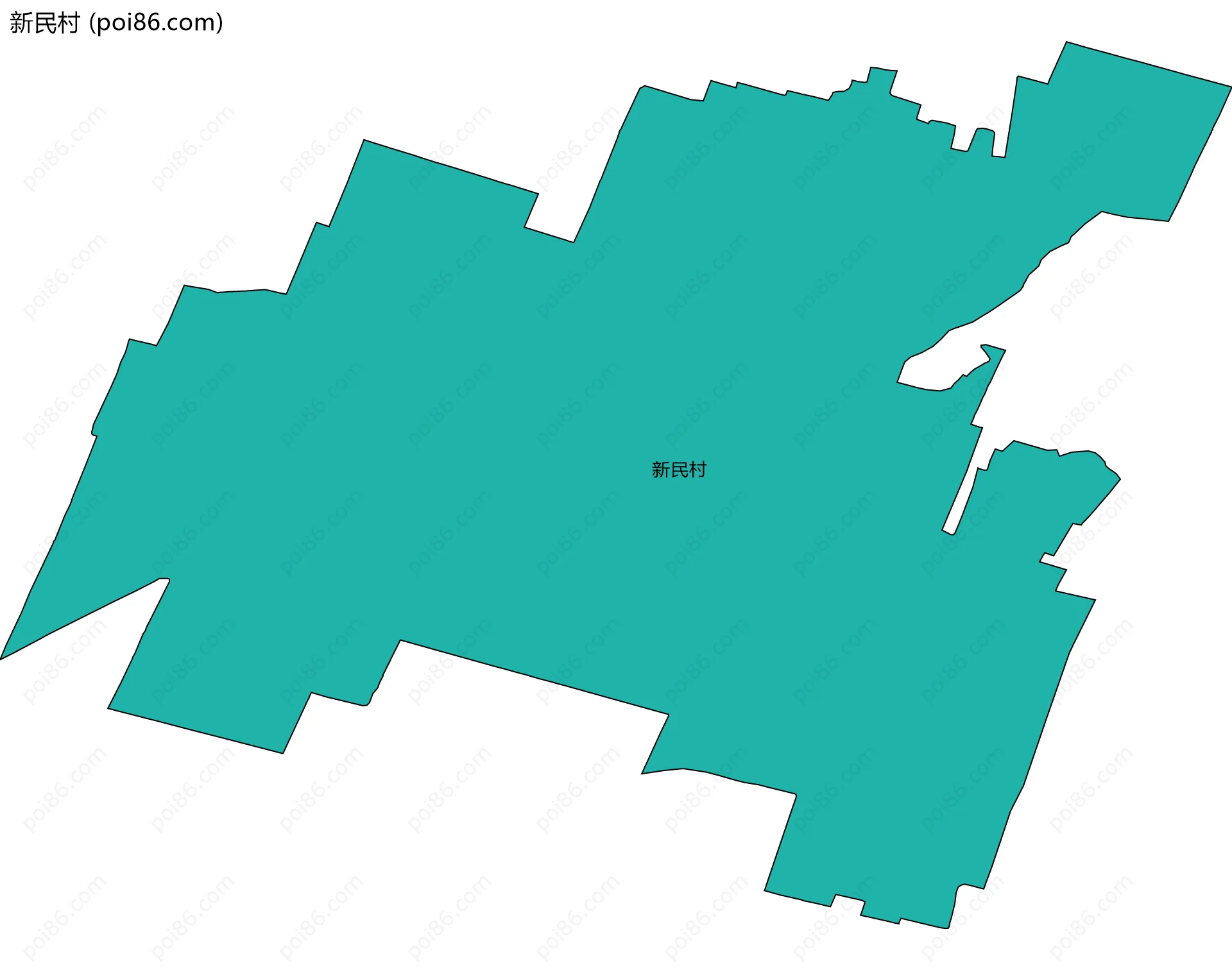 新民村边界地图