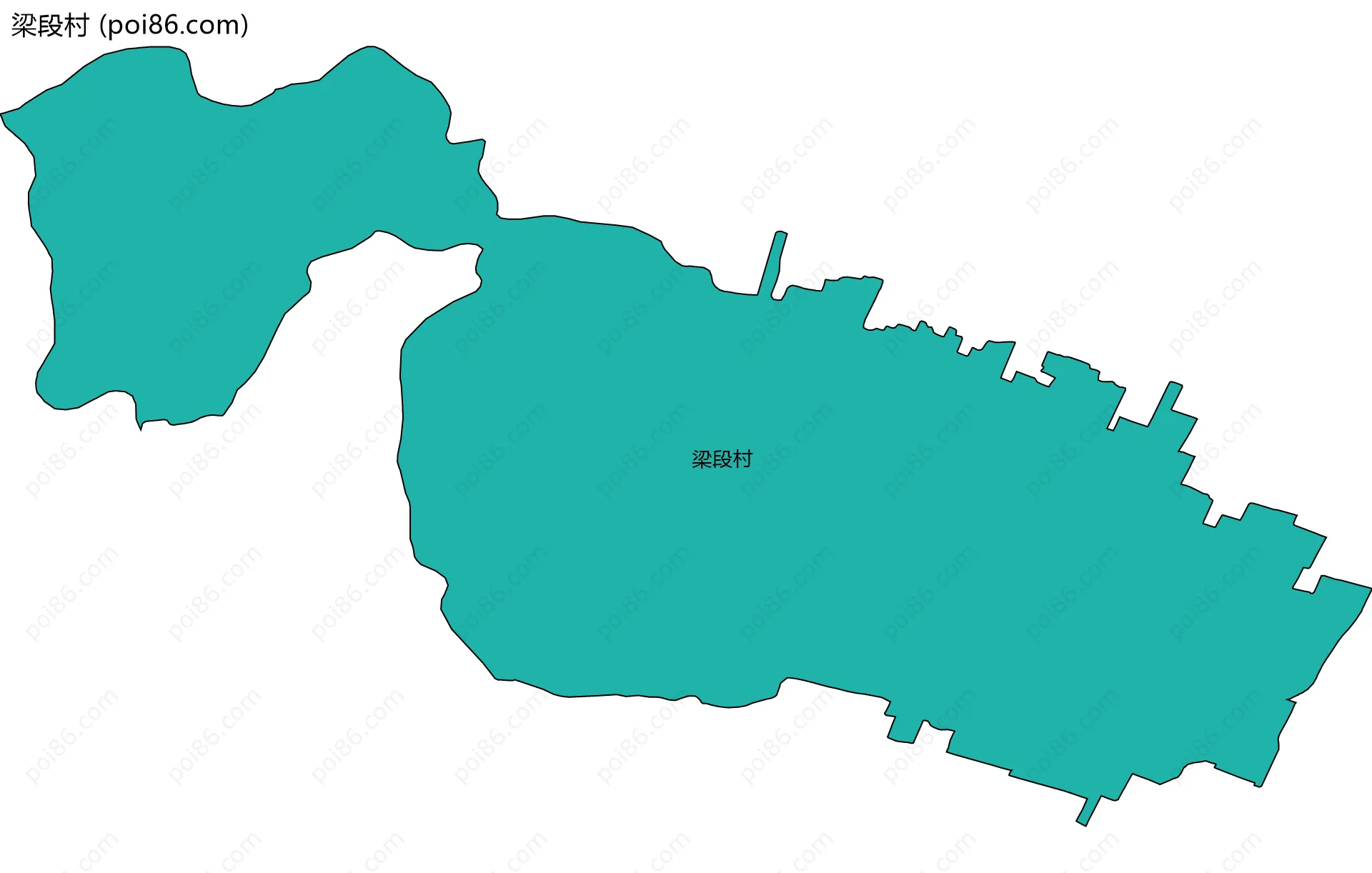 梁段村边界地图