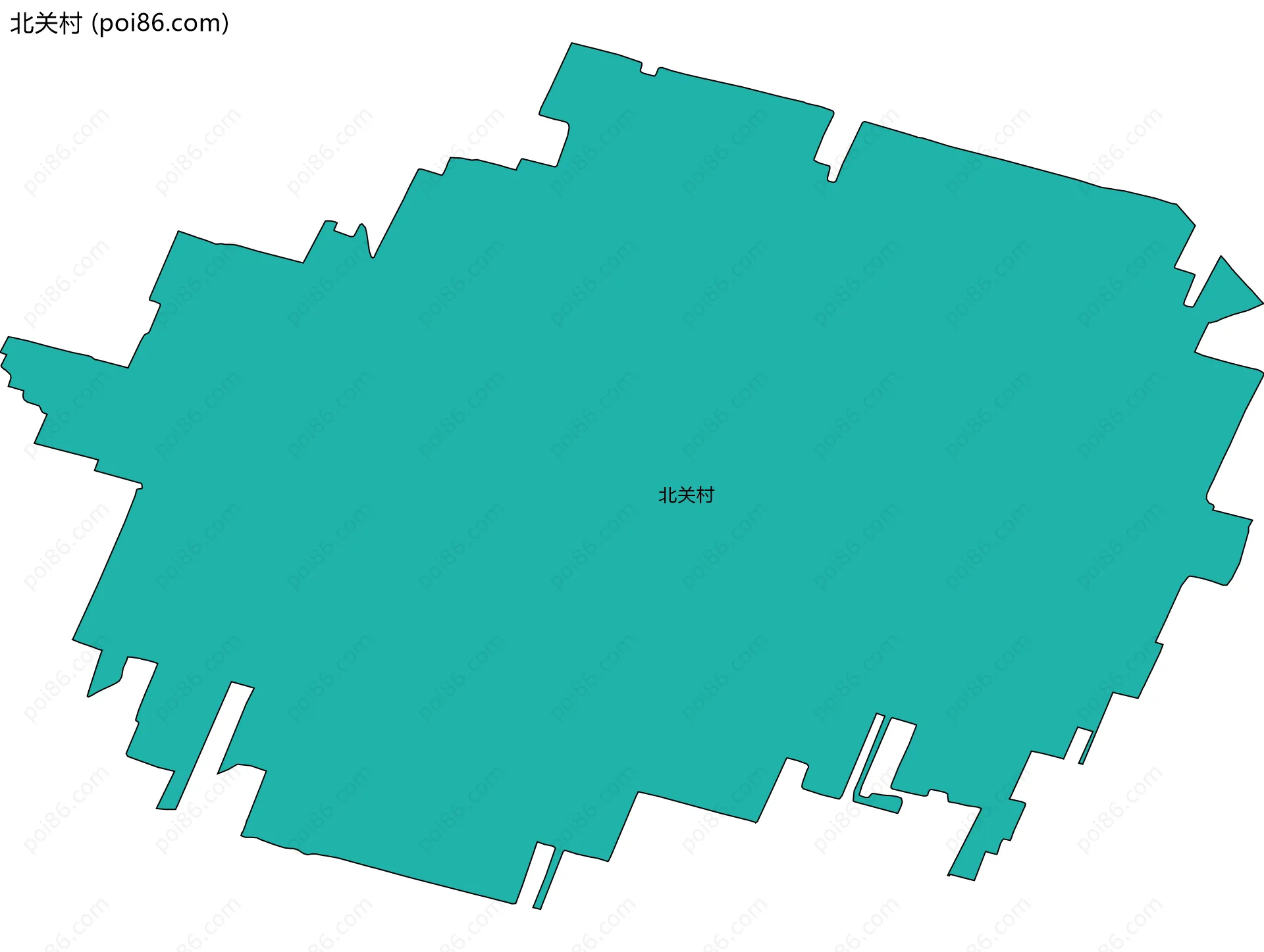 北关村边界地图