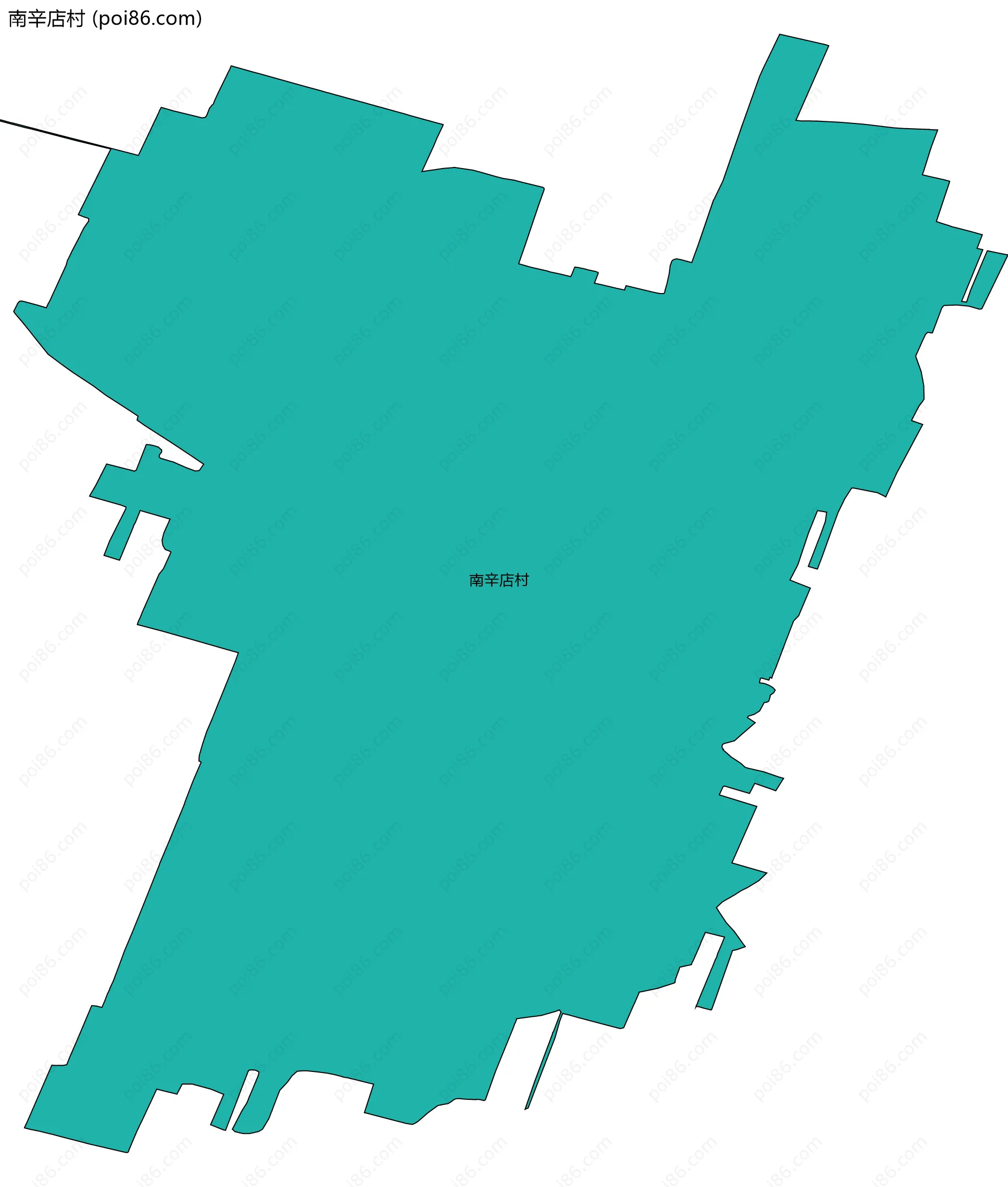 南辛店村边界地图