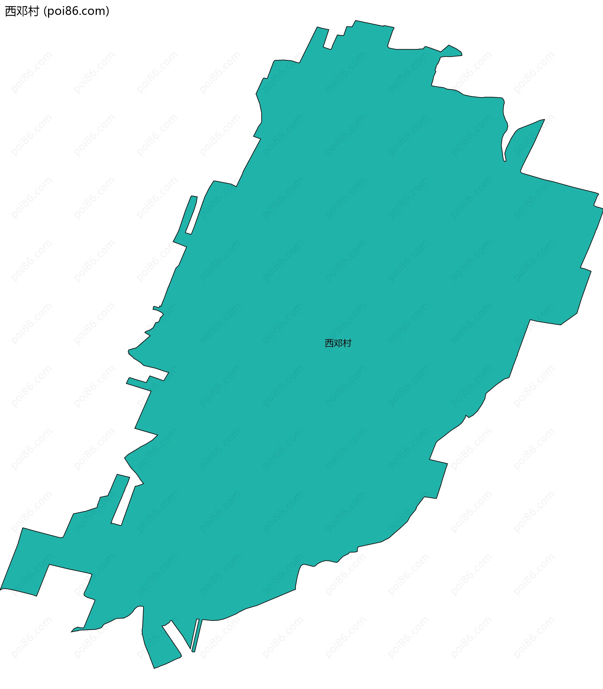 西邓村边界地图