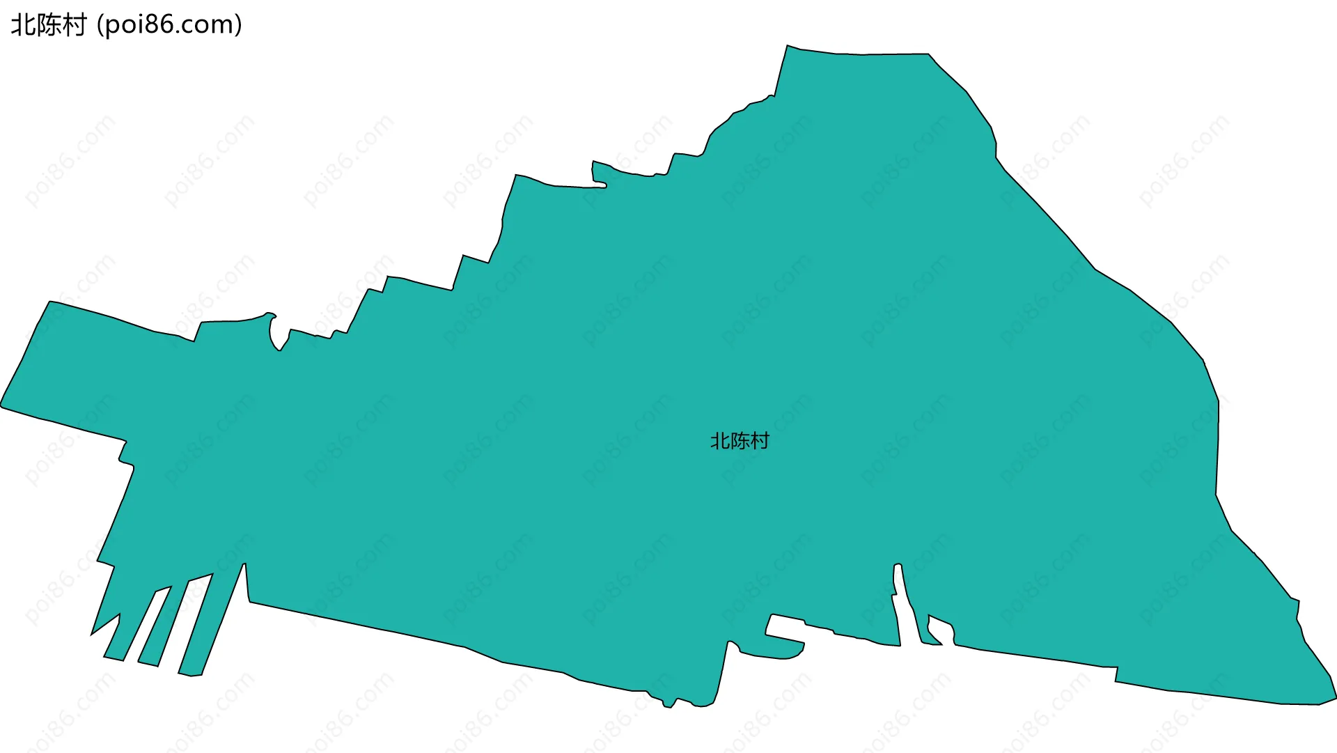 北陈村边界地图