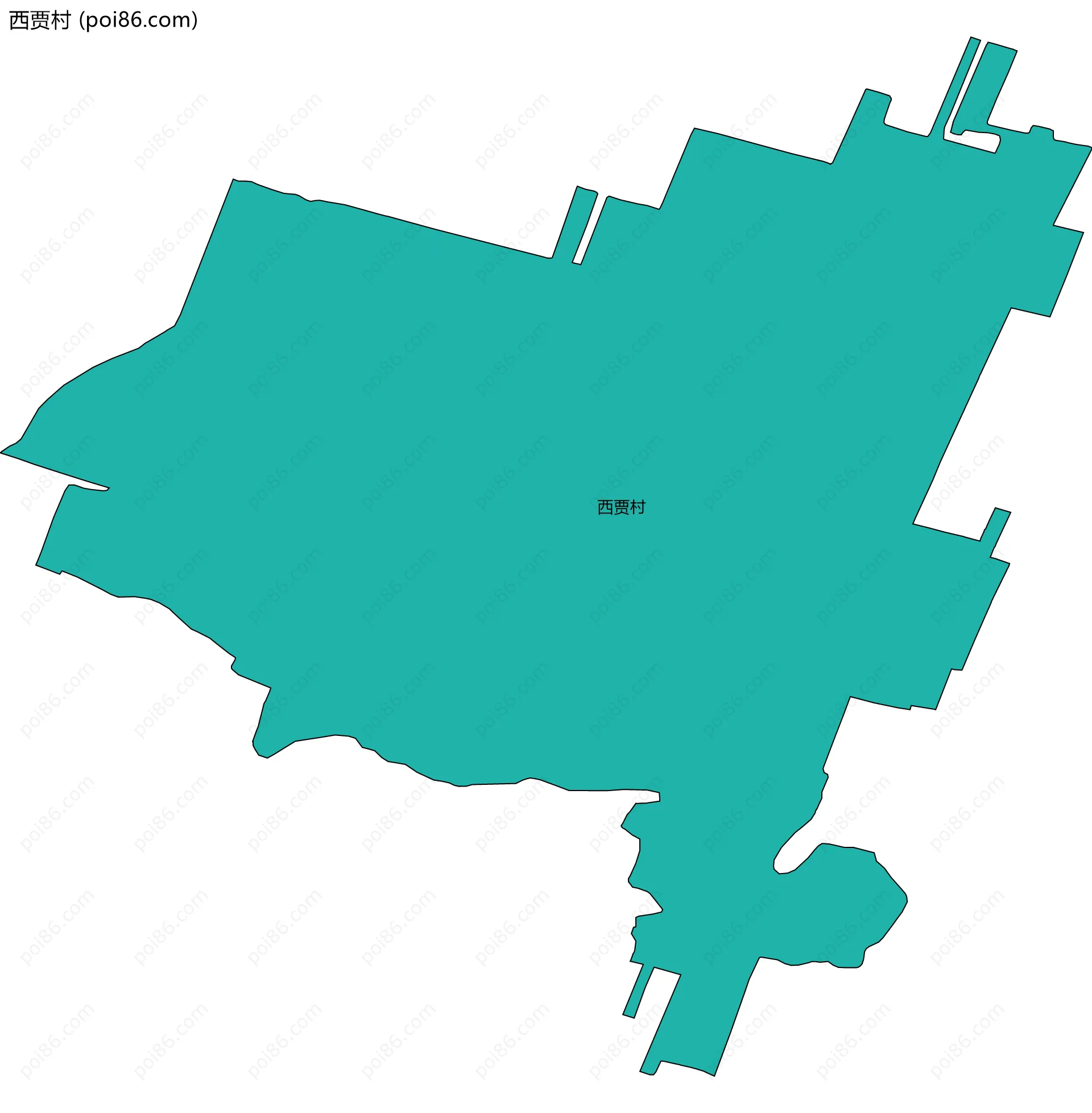西贾村边界地图