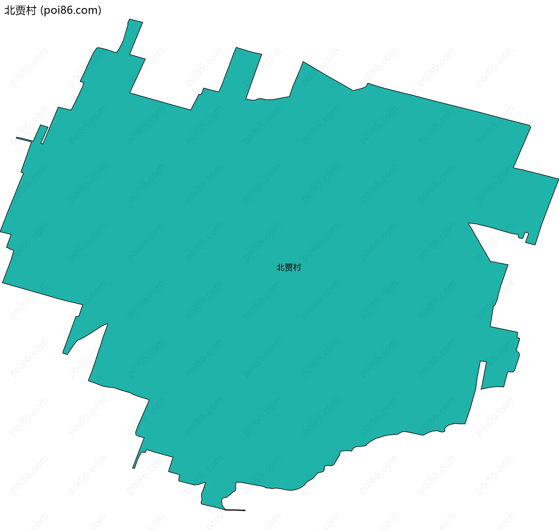 北贾村边界地图