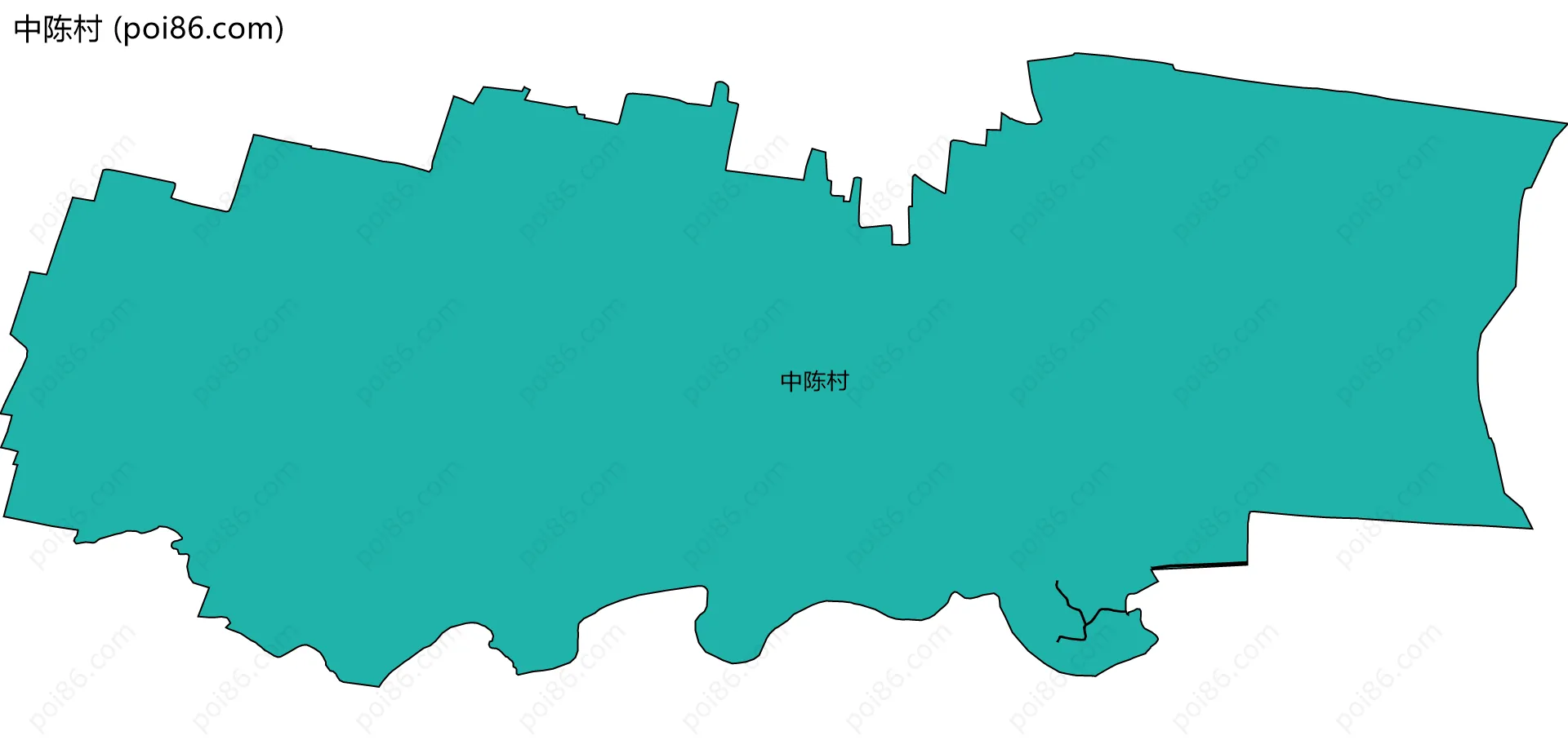 中陈村边界地图