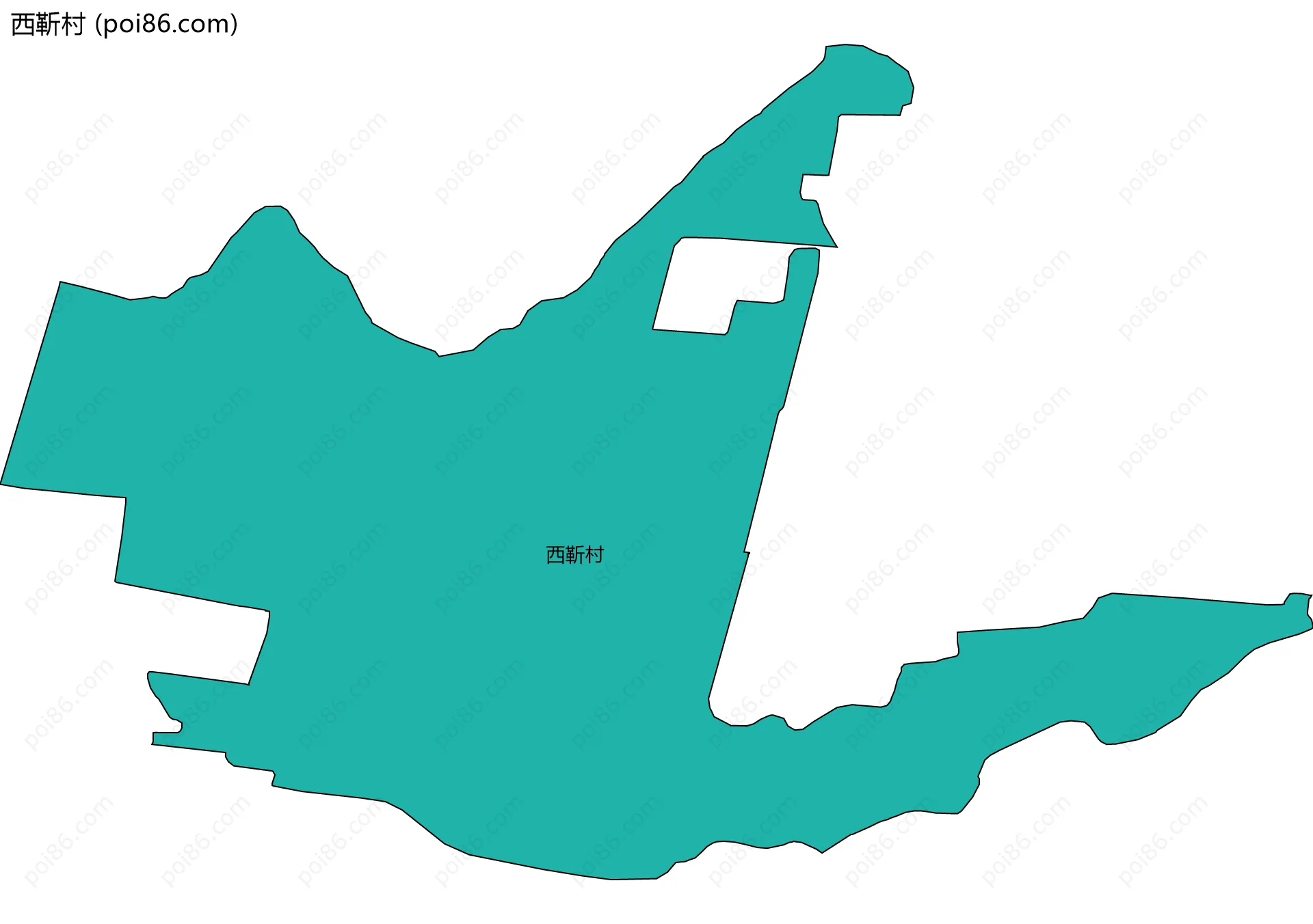 西靳村边界地图
