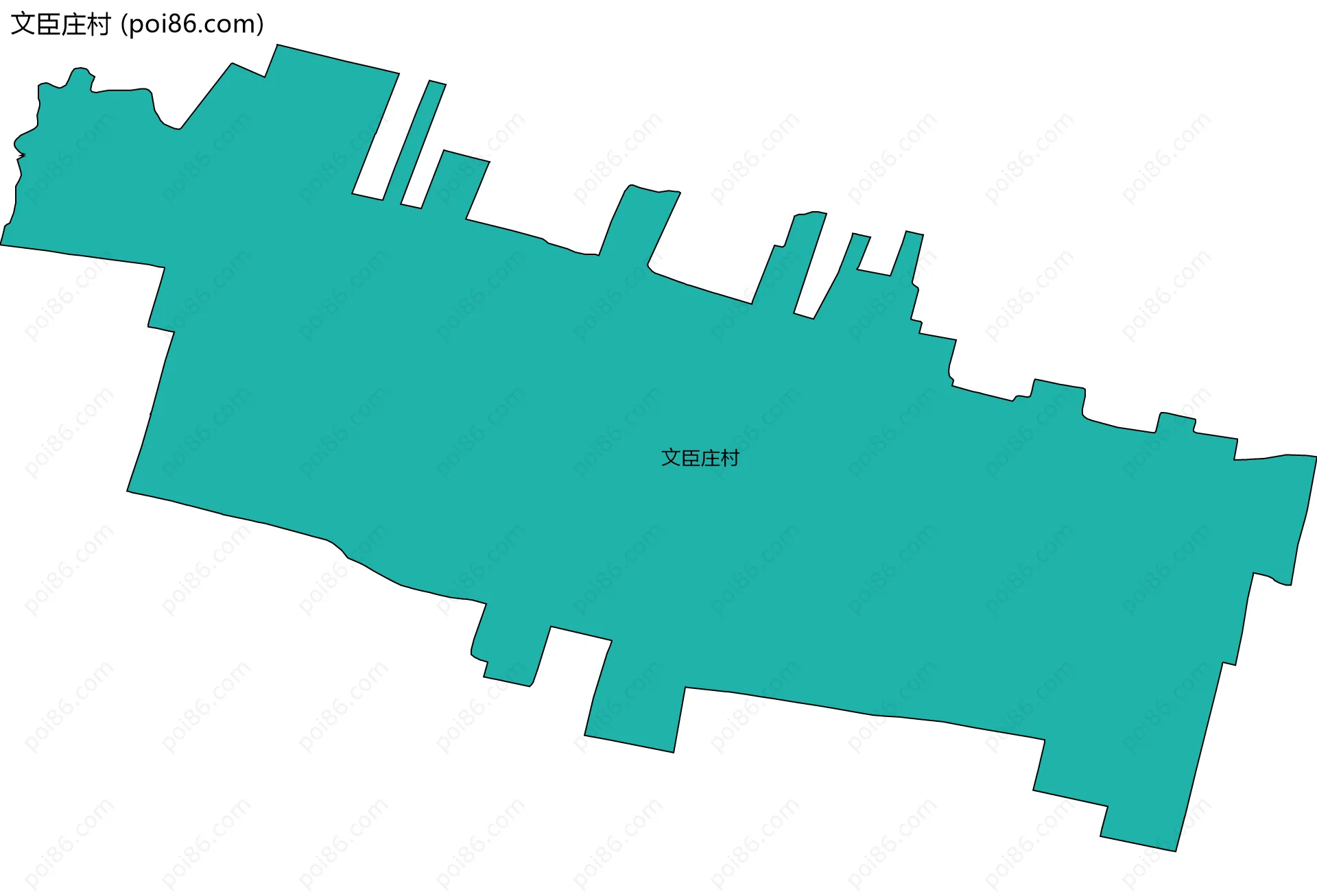 文臣庄村边界地图