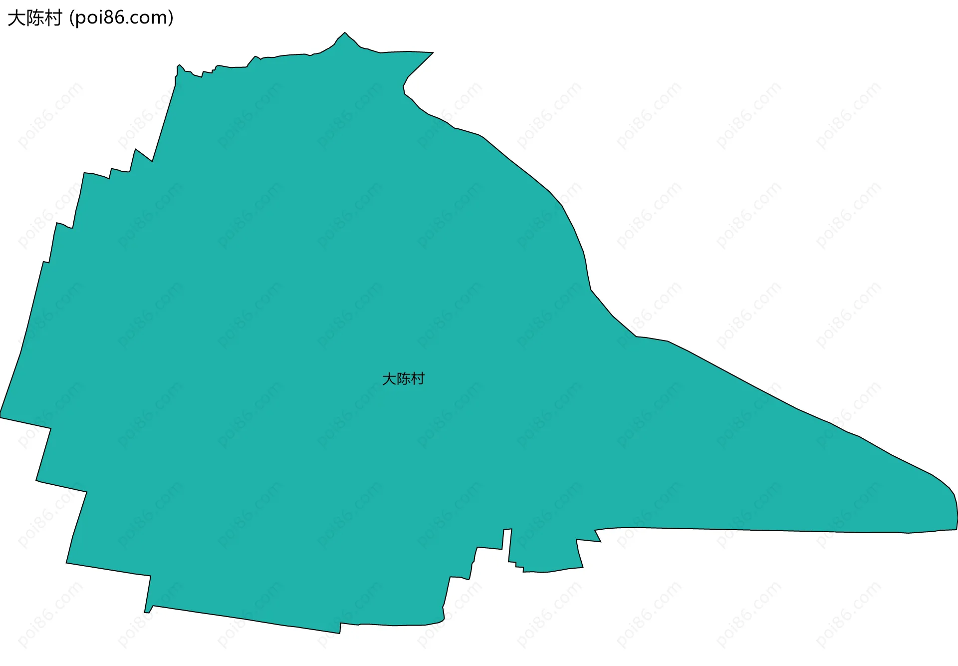 大陈村边界地图