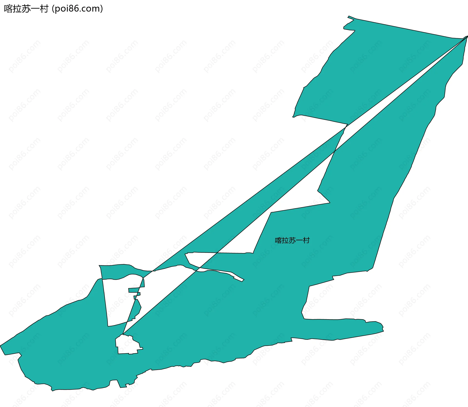 喀拉苏一村边界地图