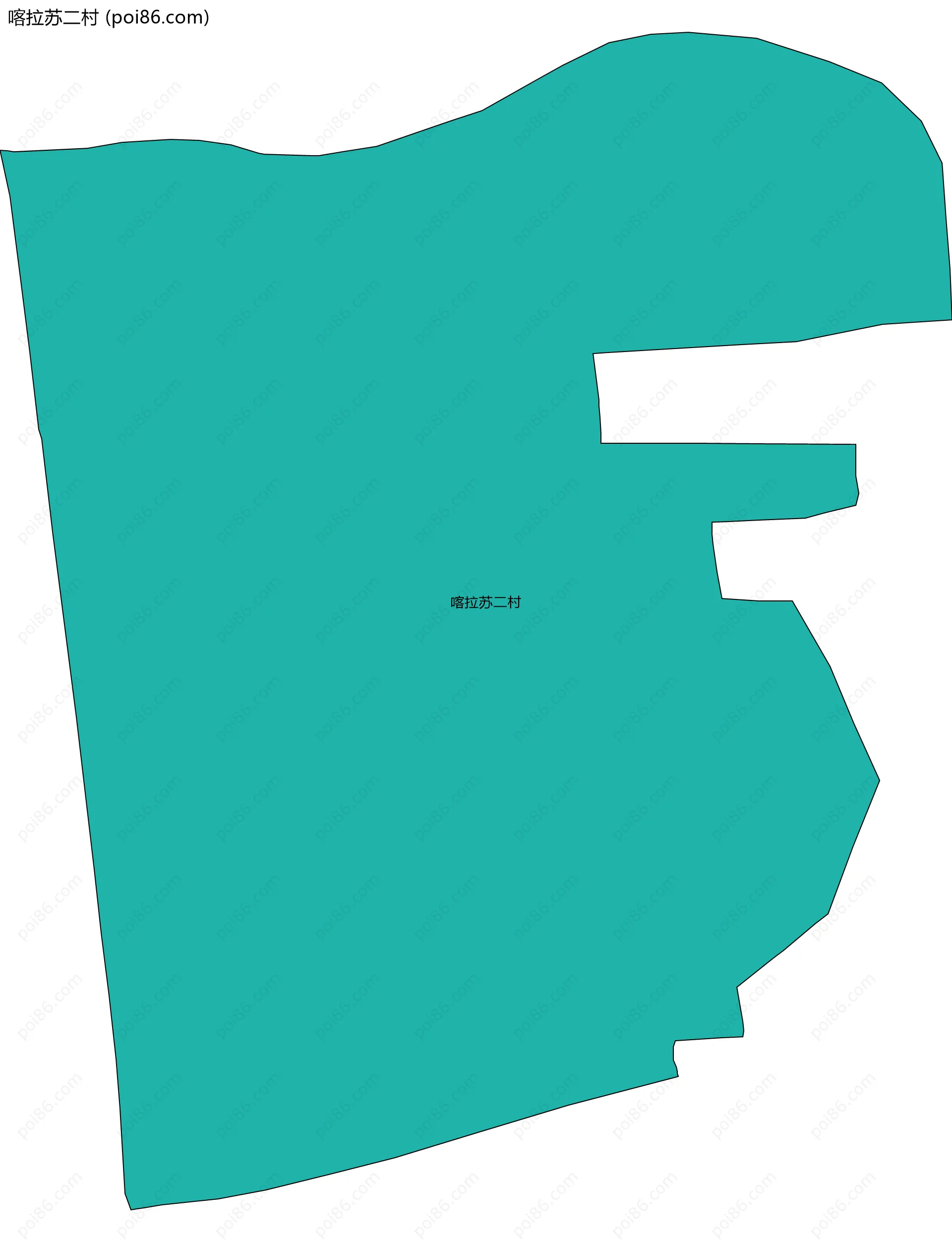 喀拉苏二村边界地图