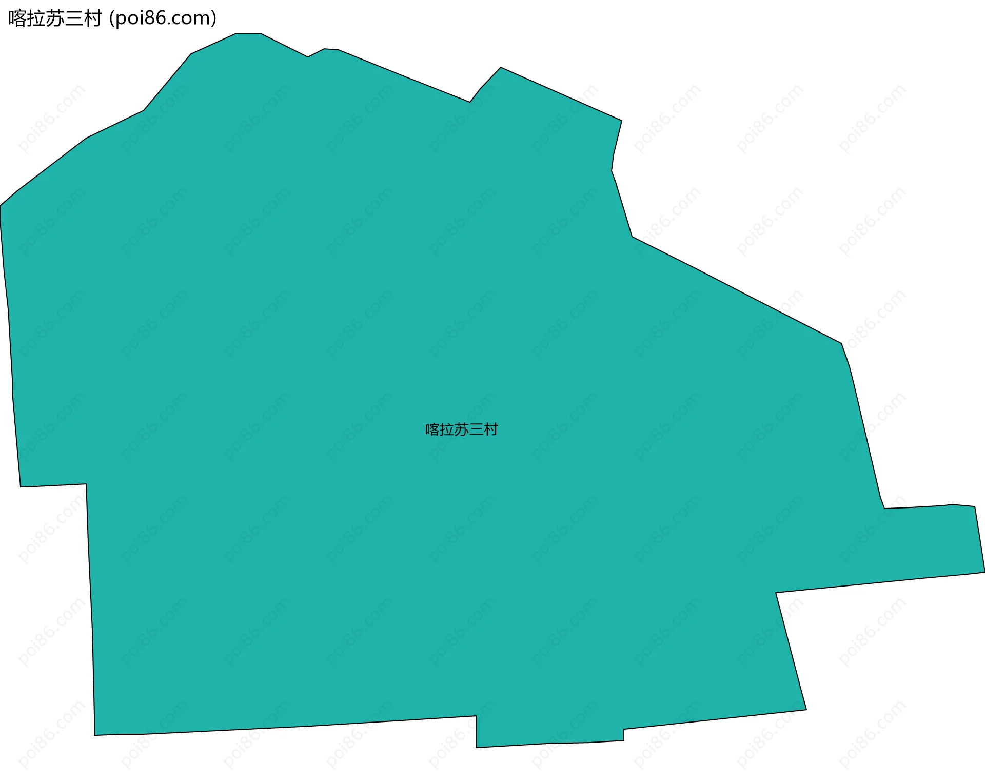 喀拉苏三村边界地图