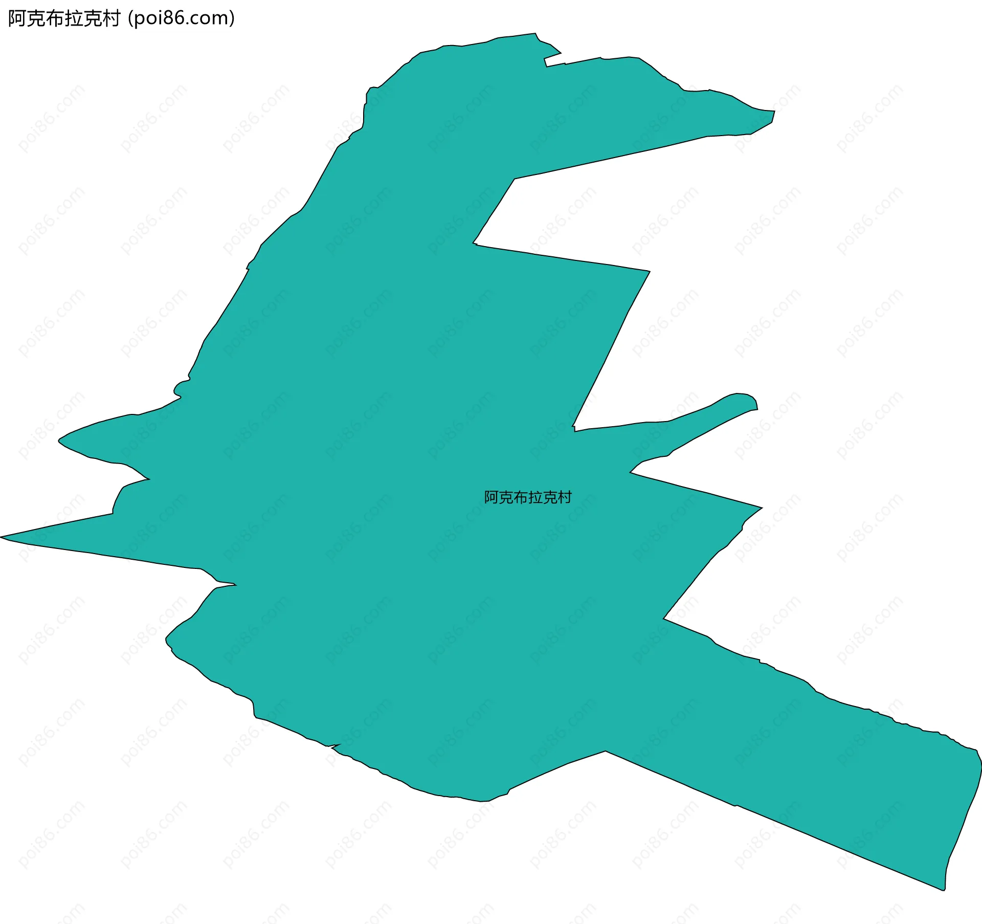 阿克布拉克村边界地图