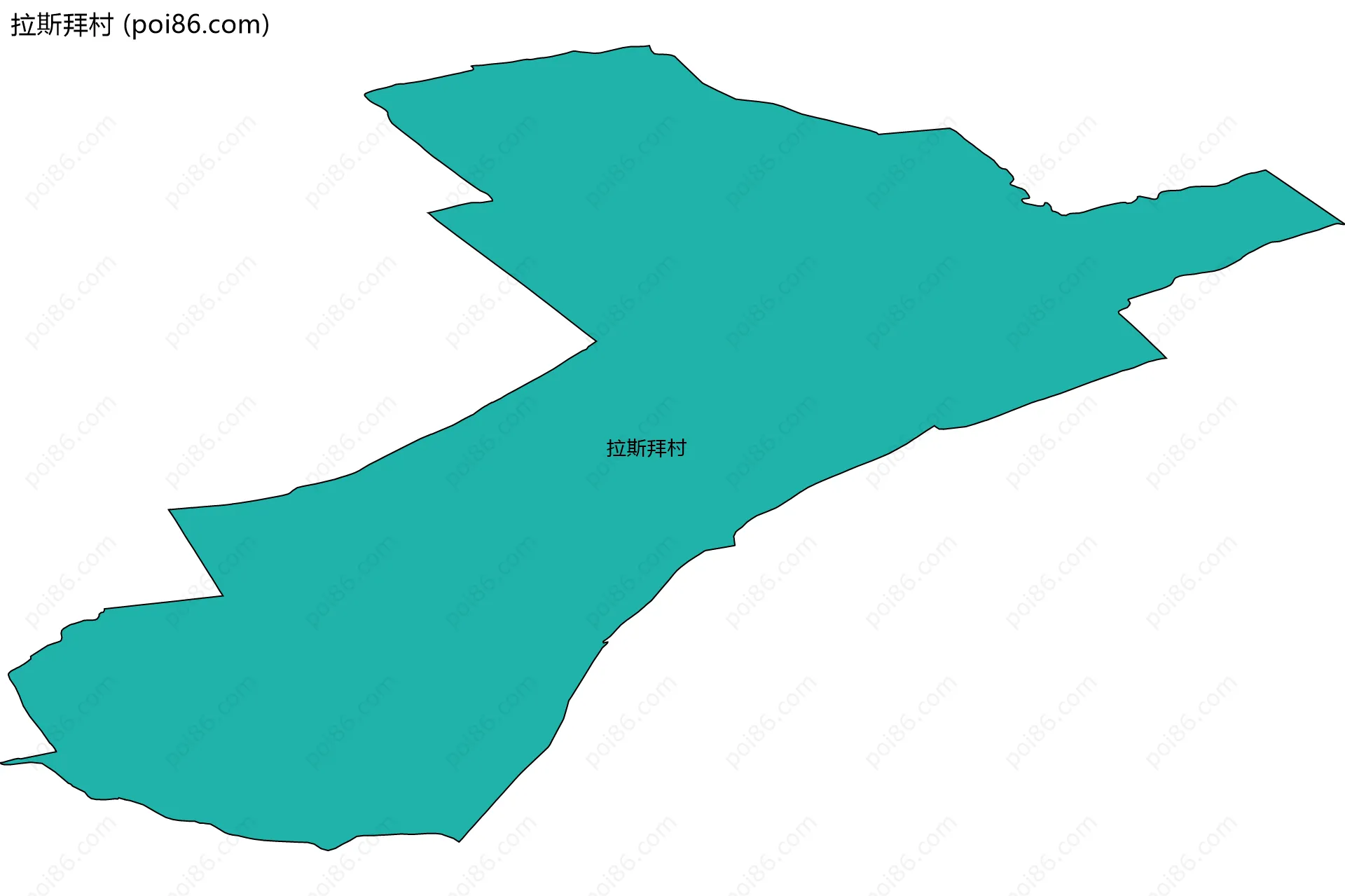拉斯拜村边界地图