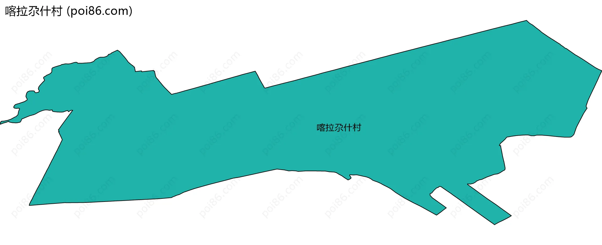 喀拉尕什村边界地图