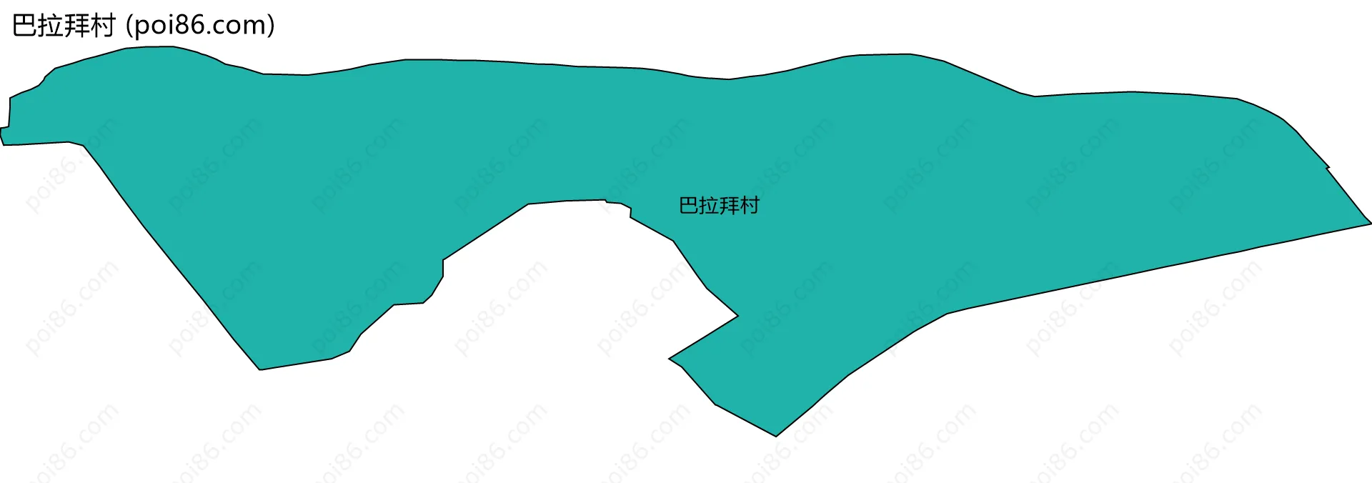 巴拉拜村边界地图