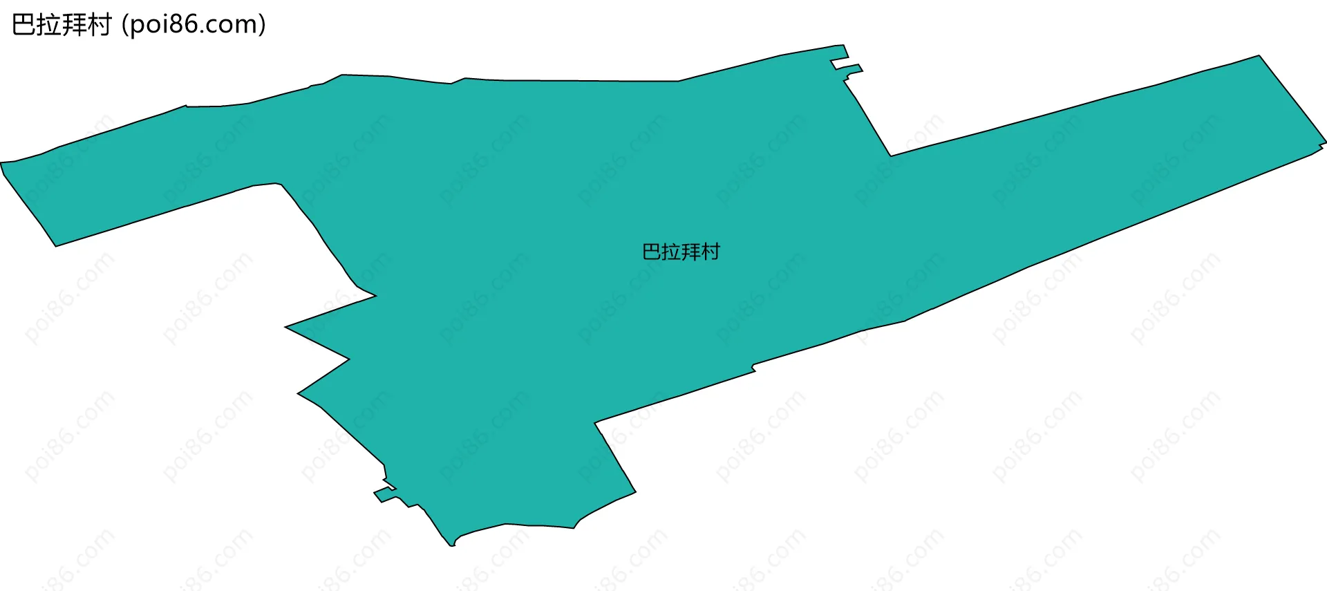 巴拉拜村边界地图