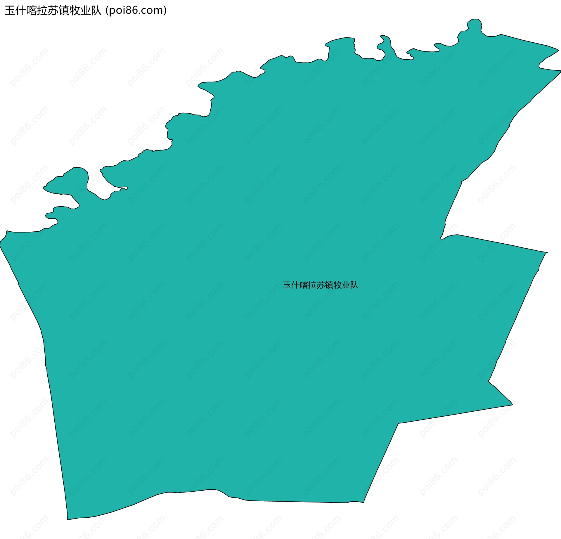 玉什喀拉苏镇牧业队边界地图