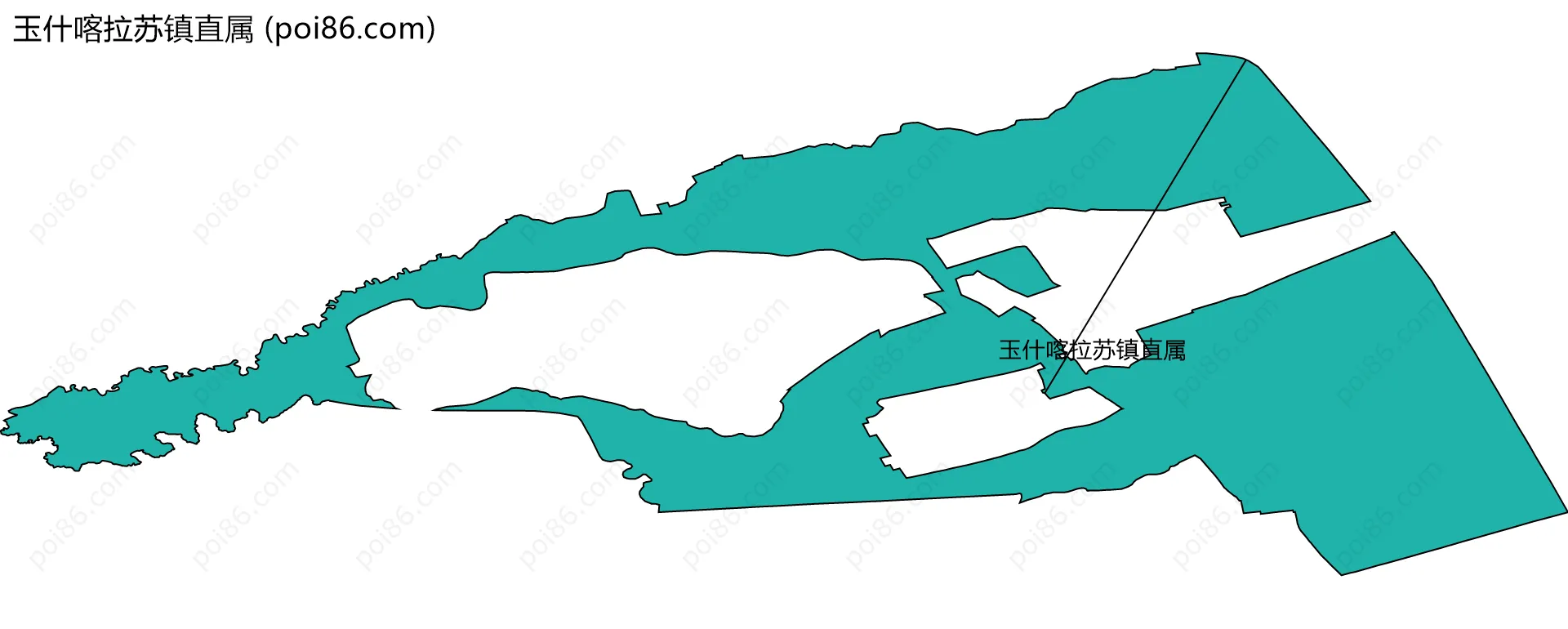 玉什喀拉苏镇直属边界地图