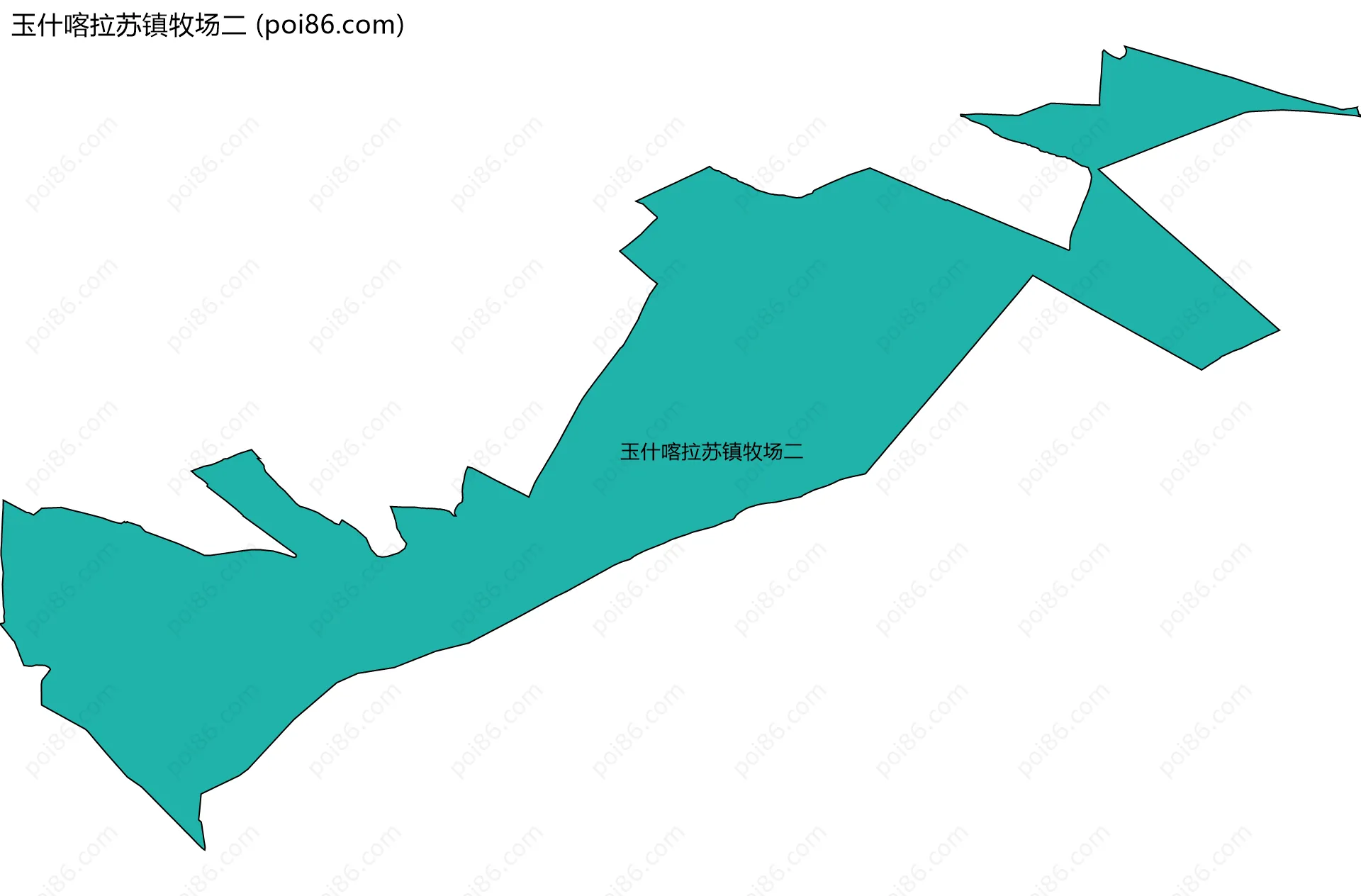 玉什喀拉苏镇牧场二边界地图